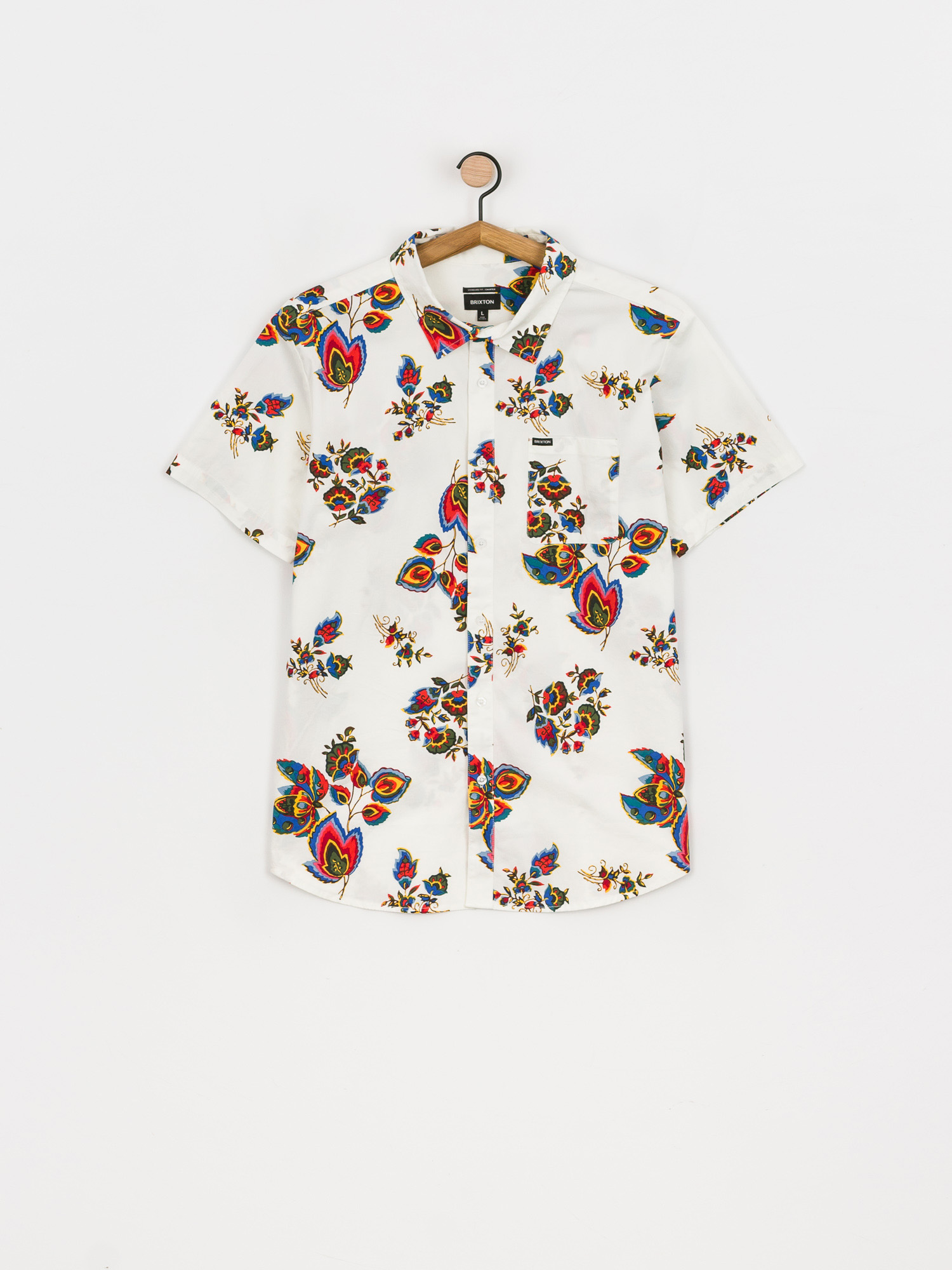 Koszula Brixton Charter Print (off white/red)