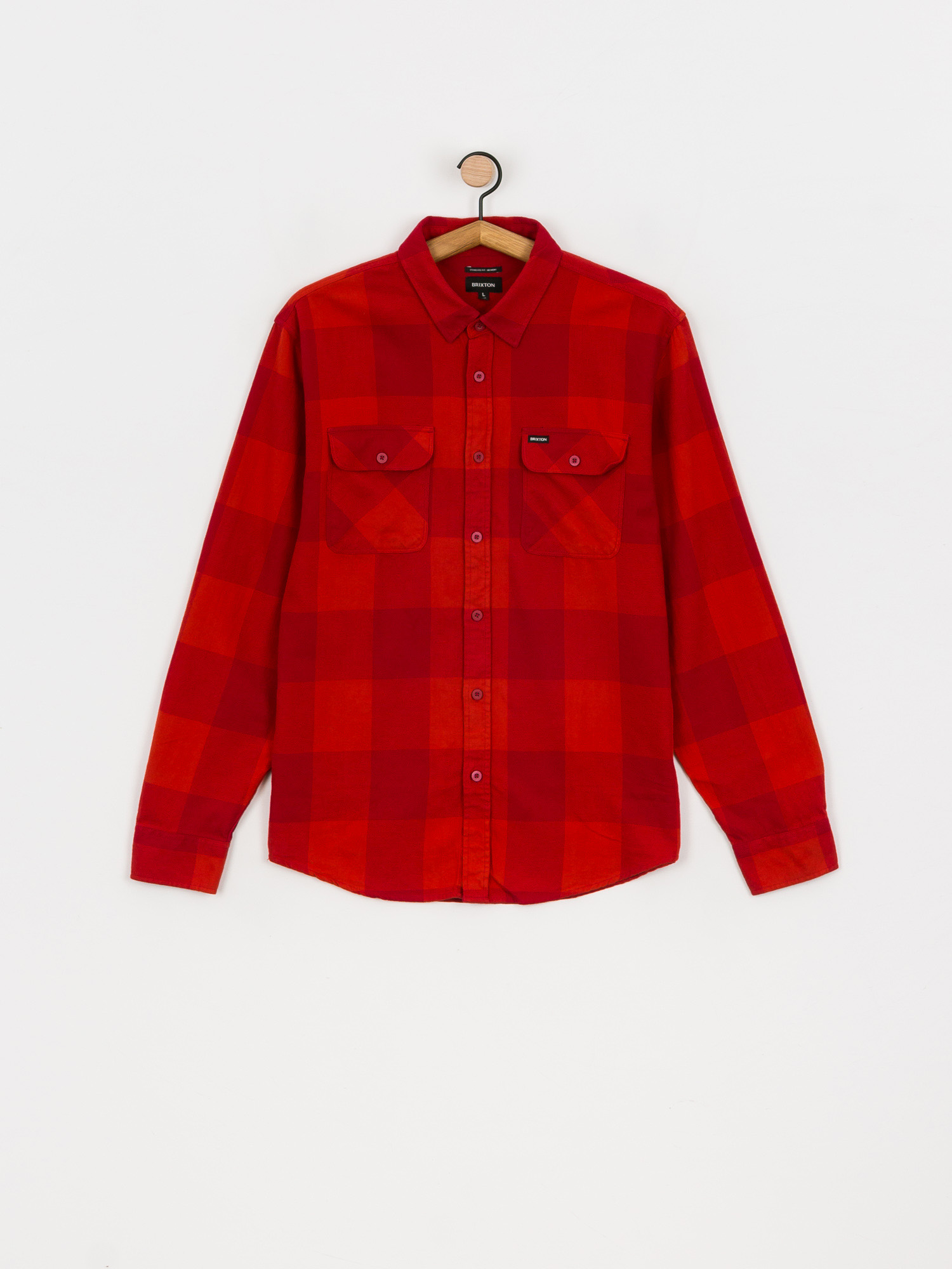 Koszula Brixton Bowery Lw Flannel Ls (crimson/aurora red)