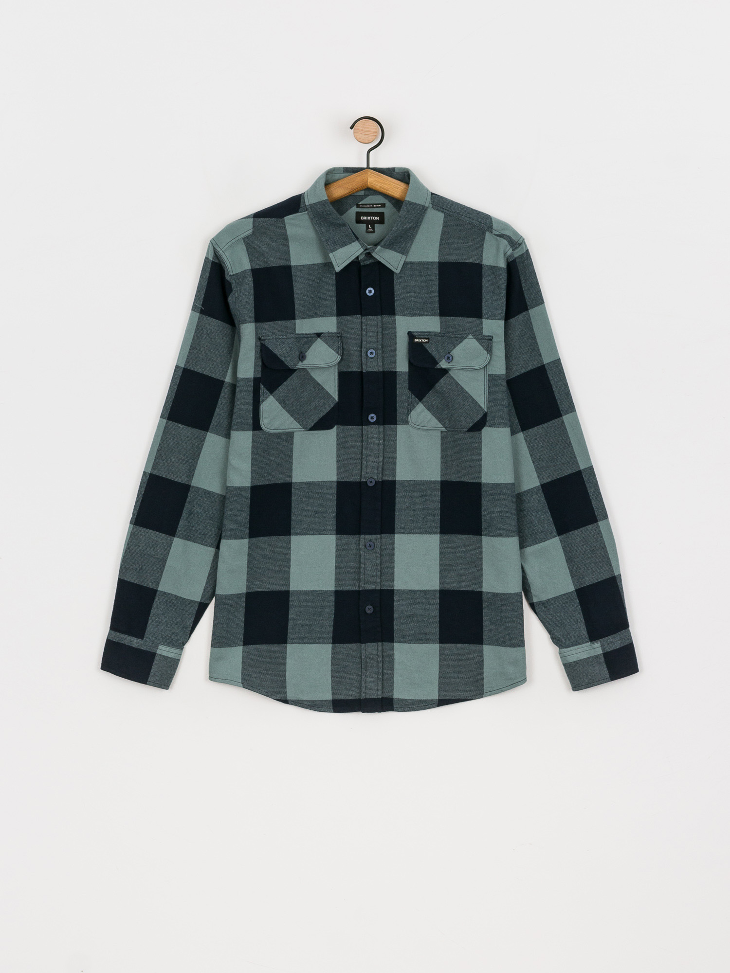 Koszula Brixton Bowery Lw Flannel Ls (washed navy/ocean)