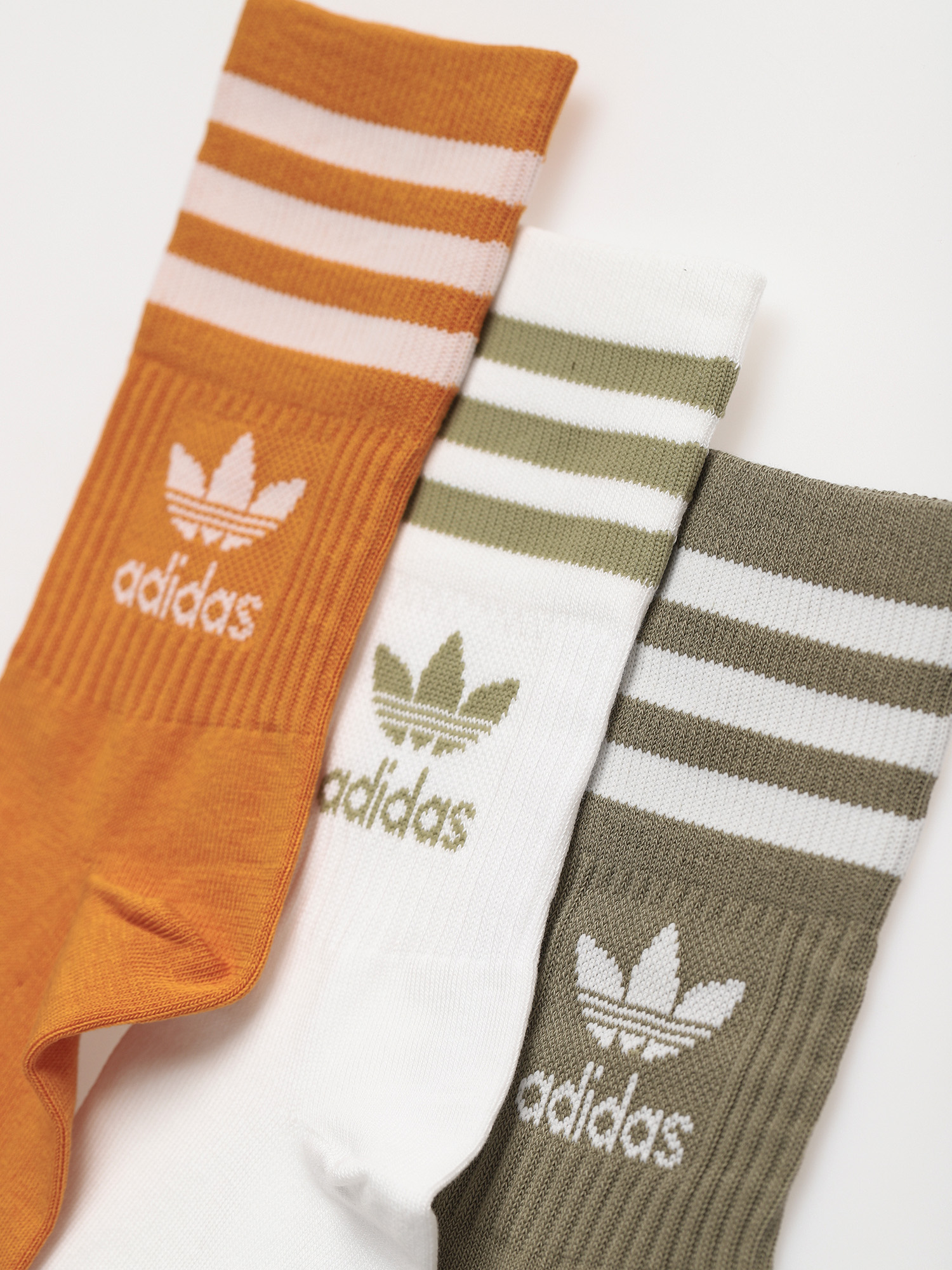 Skarpetki adidas Originals Mid Cut Crew (white/focora/orbgrn)