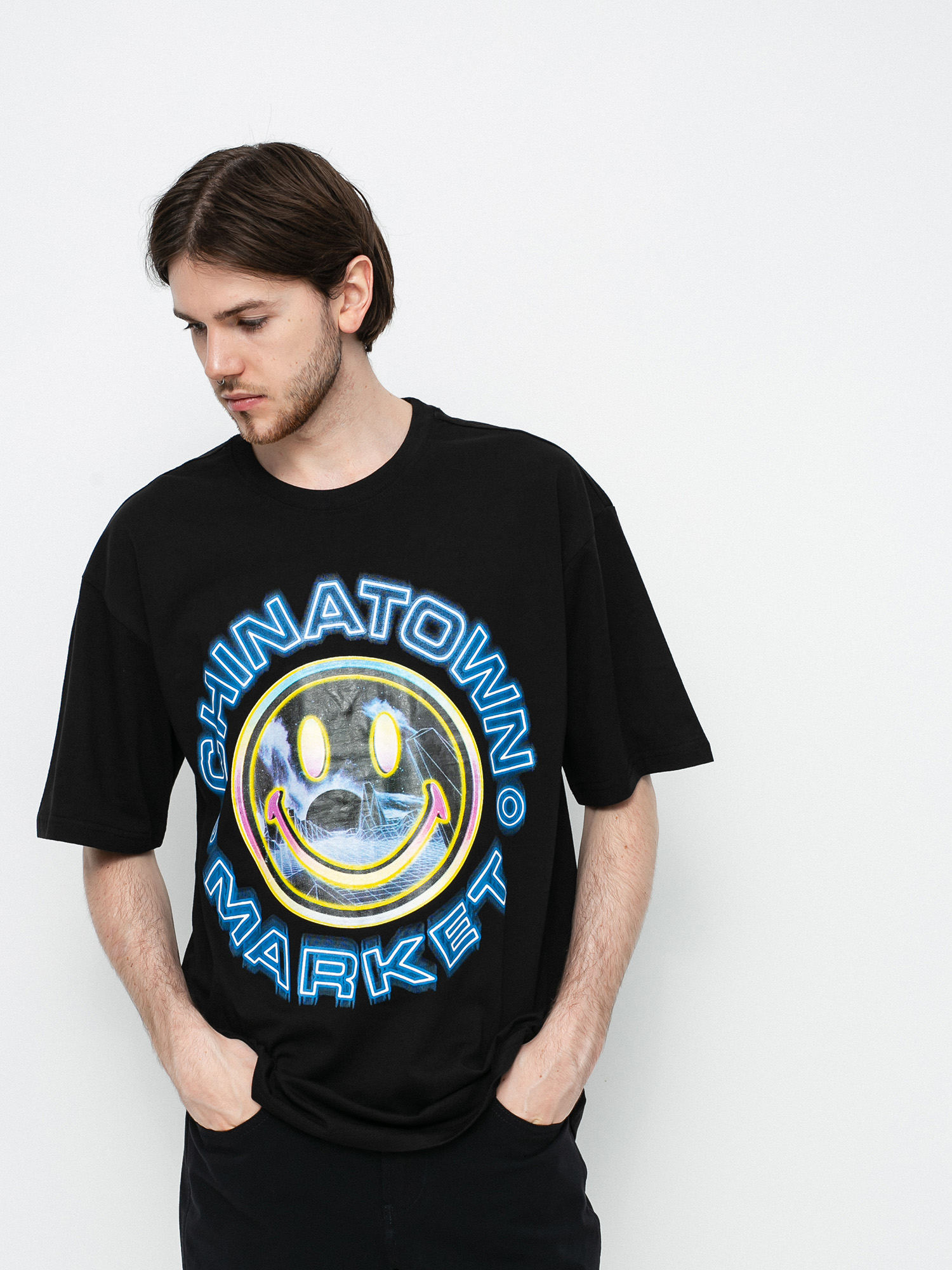T-shirt Chinatown Market Smiley Vapor Wave (black)