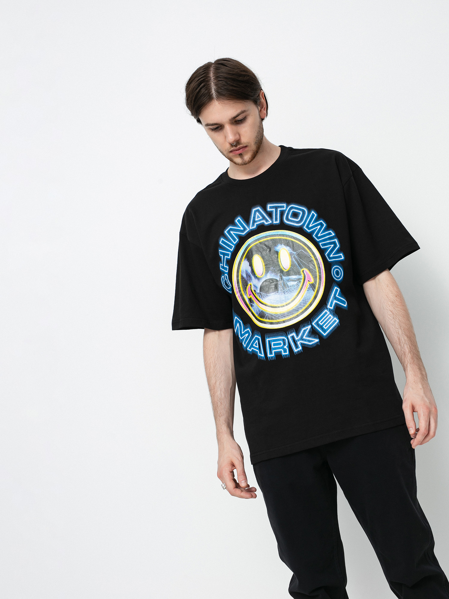 T-shirt Chinatown Market Smiley Vapor Wave (black)