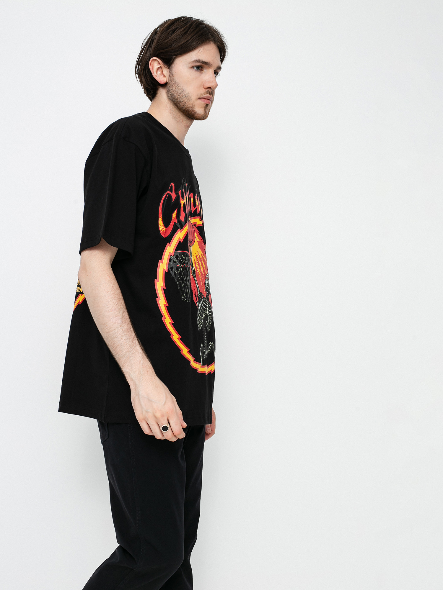 T-shirt Chinatown Market Skelly World Tour (black)