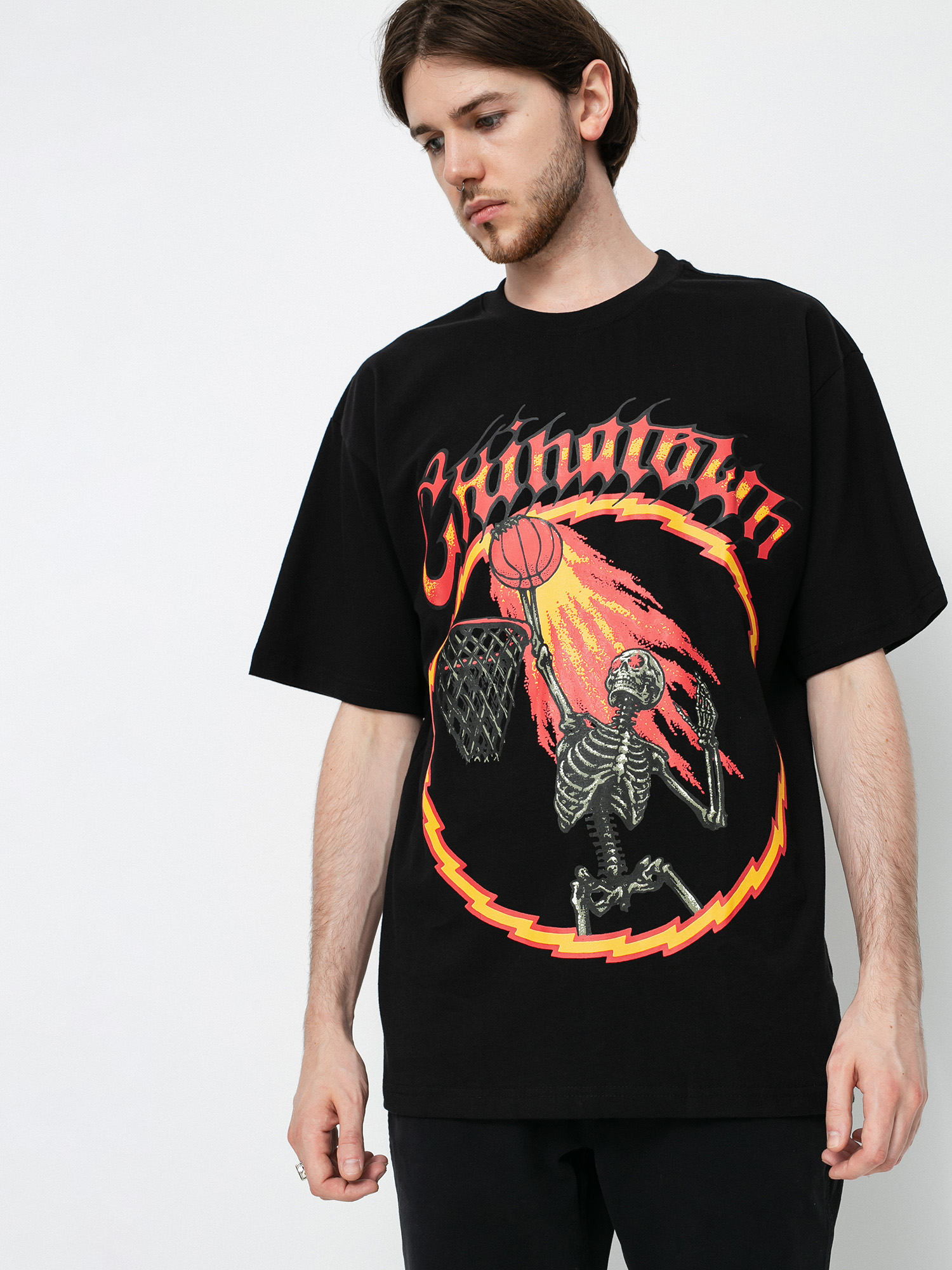 T-shirt Chinatown Market Skelly World Tour (black)