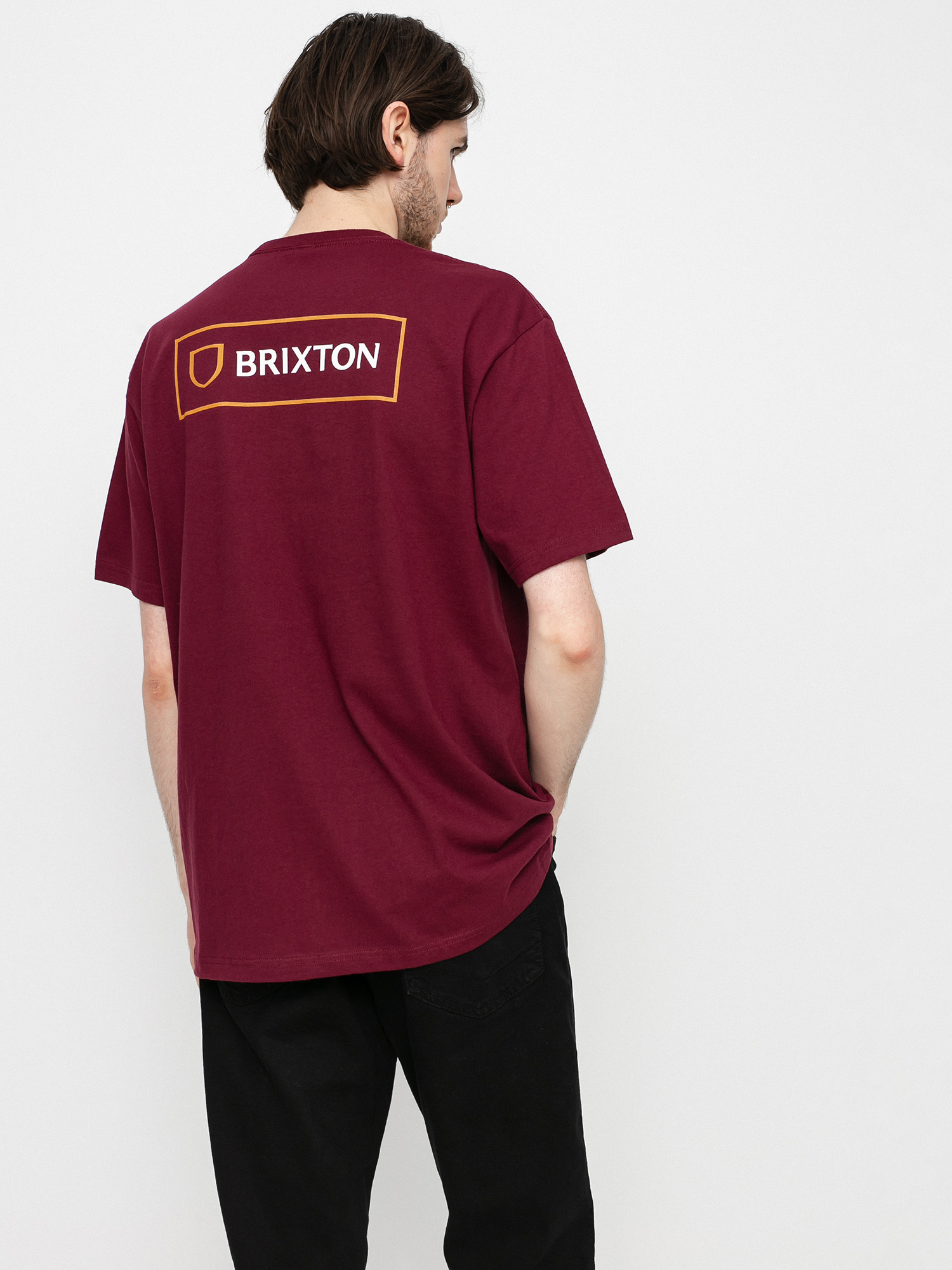 T-shirt Brixton Alpha Block (burgundy)