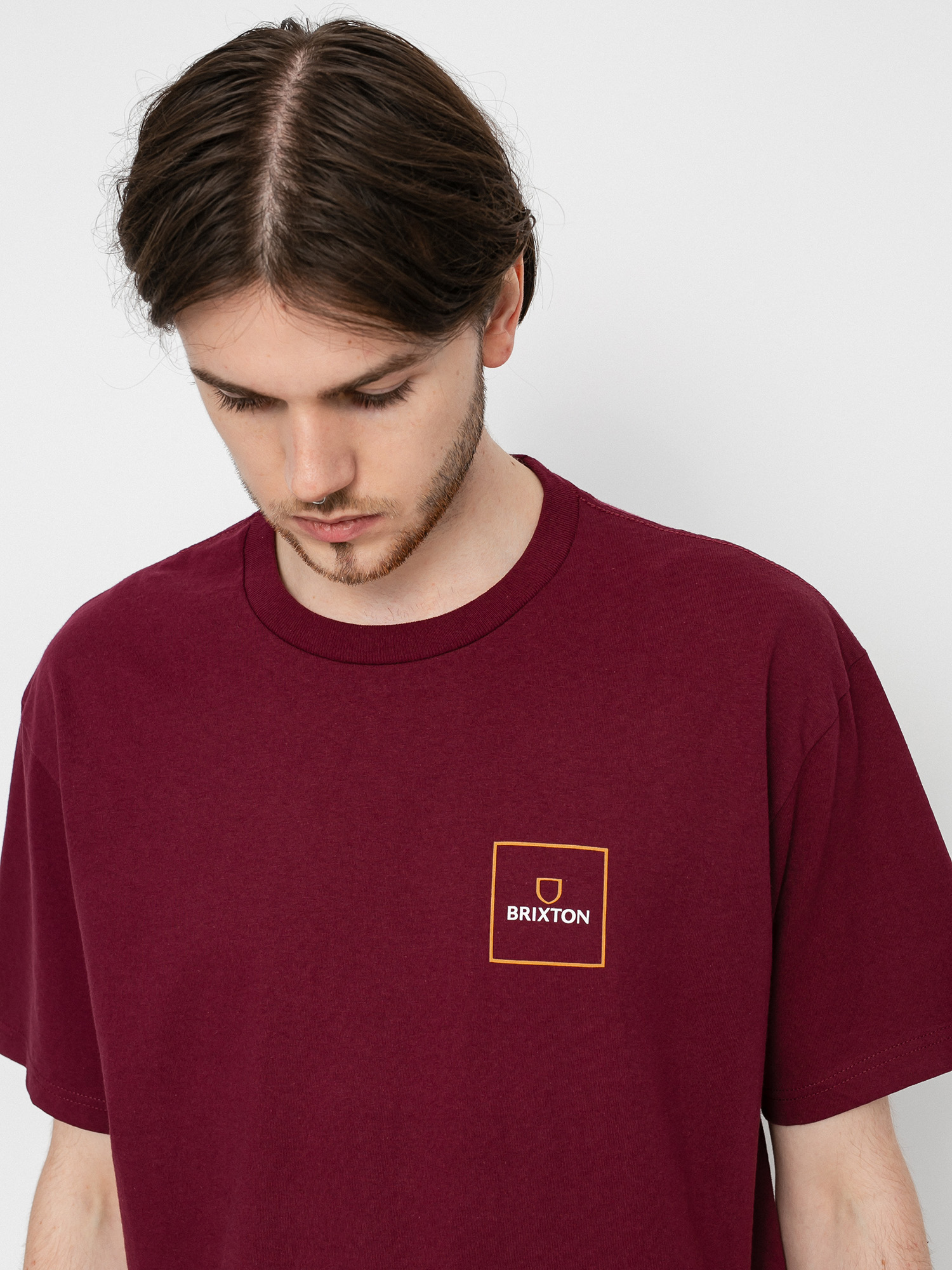 T-shirt Brixton Alpha Block (burgundy)