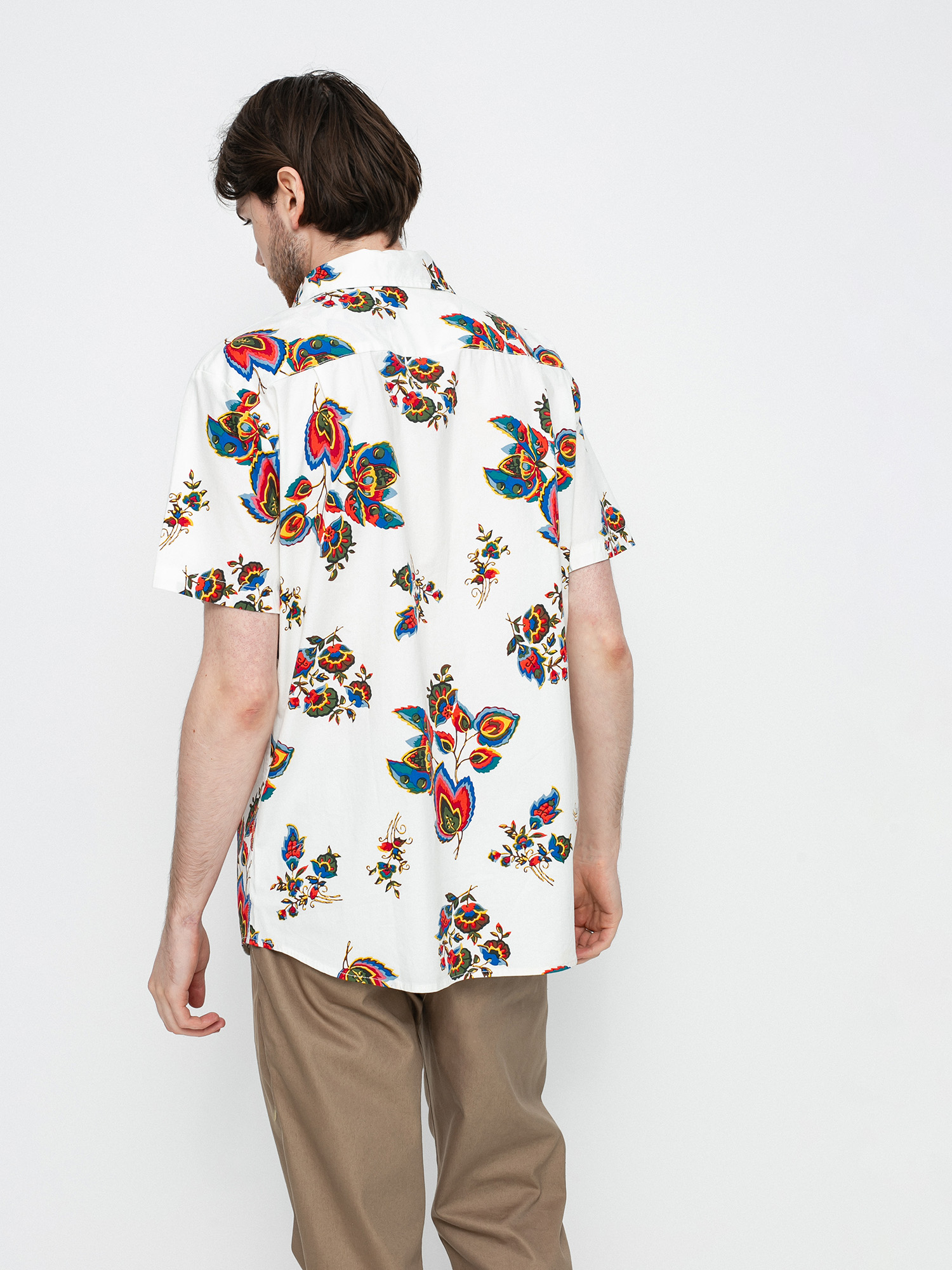 Koszula Brixton Charter Print (off white/red)