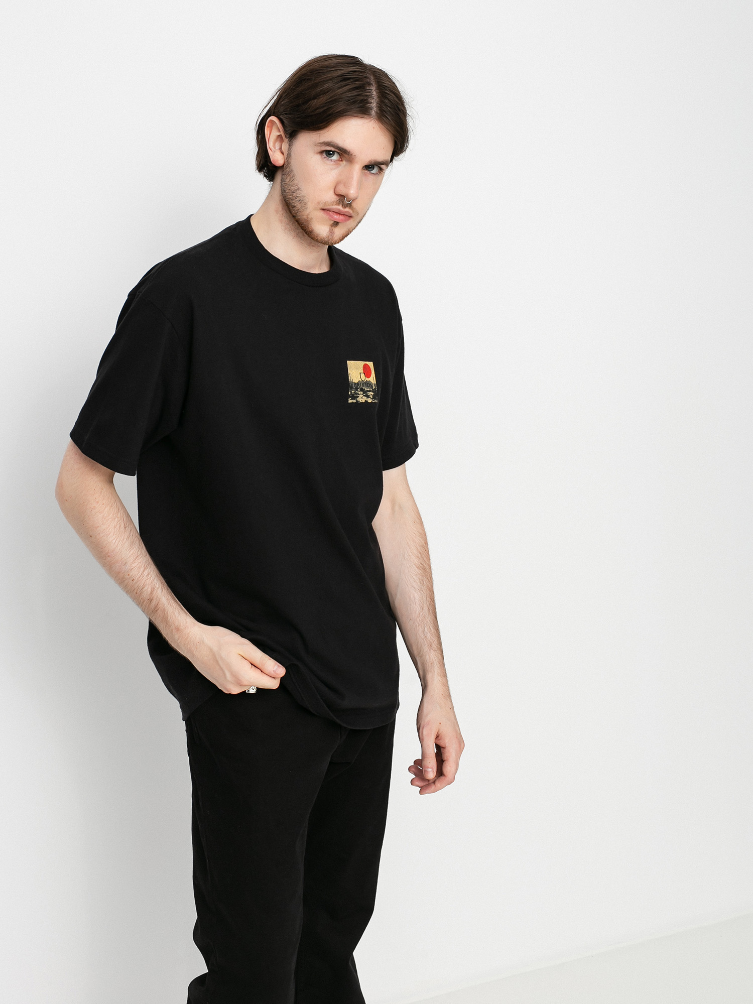 T-shirt Brixton Alpha Block (black/blonde)