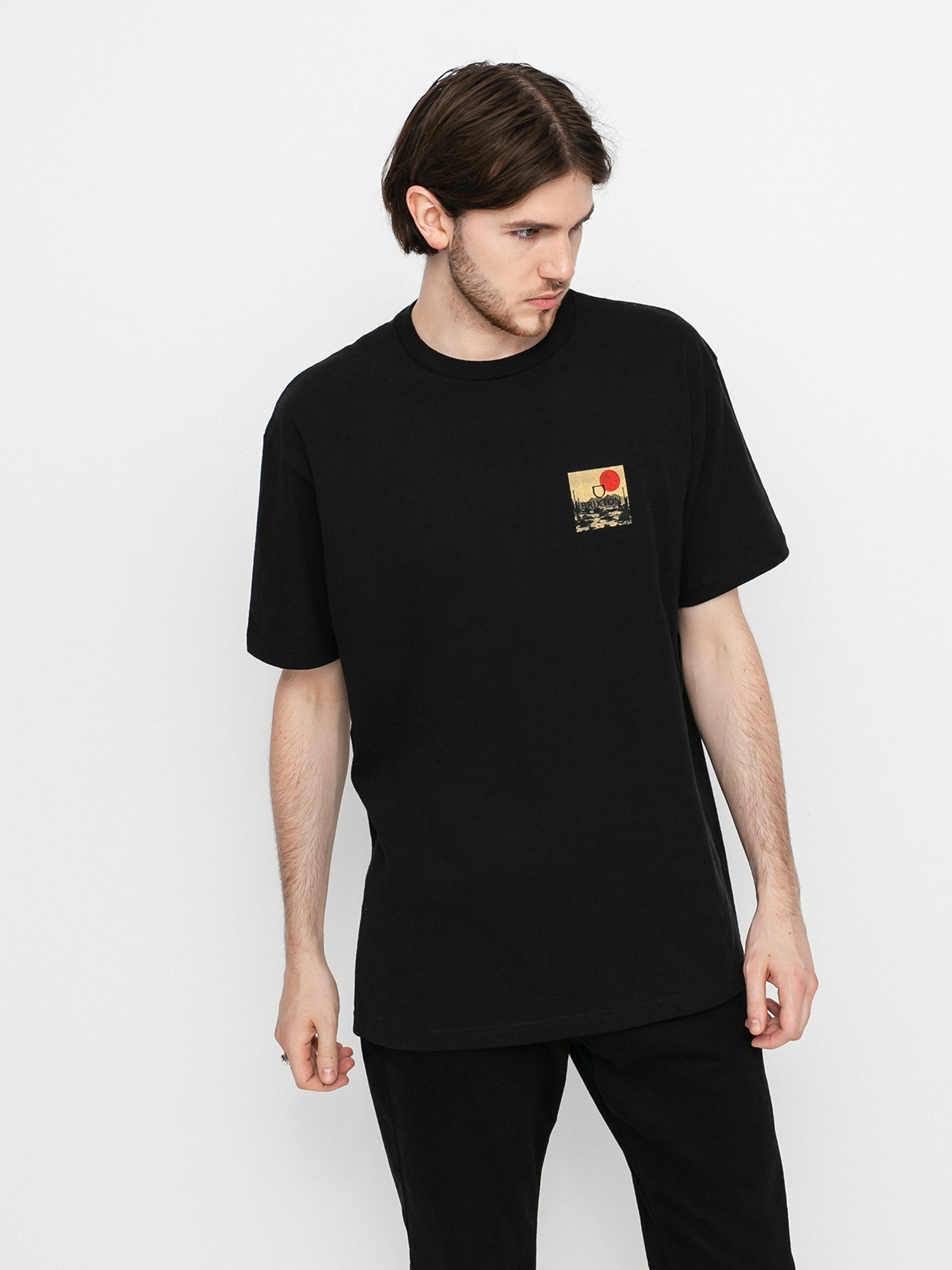 T-shirt Brixton Alpha Block (black/blonde)
