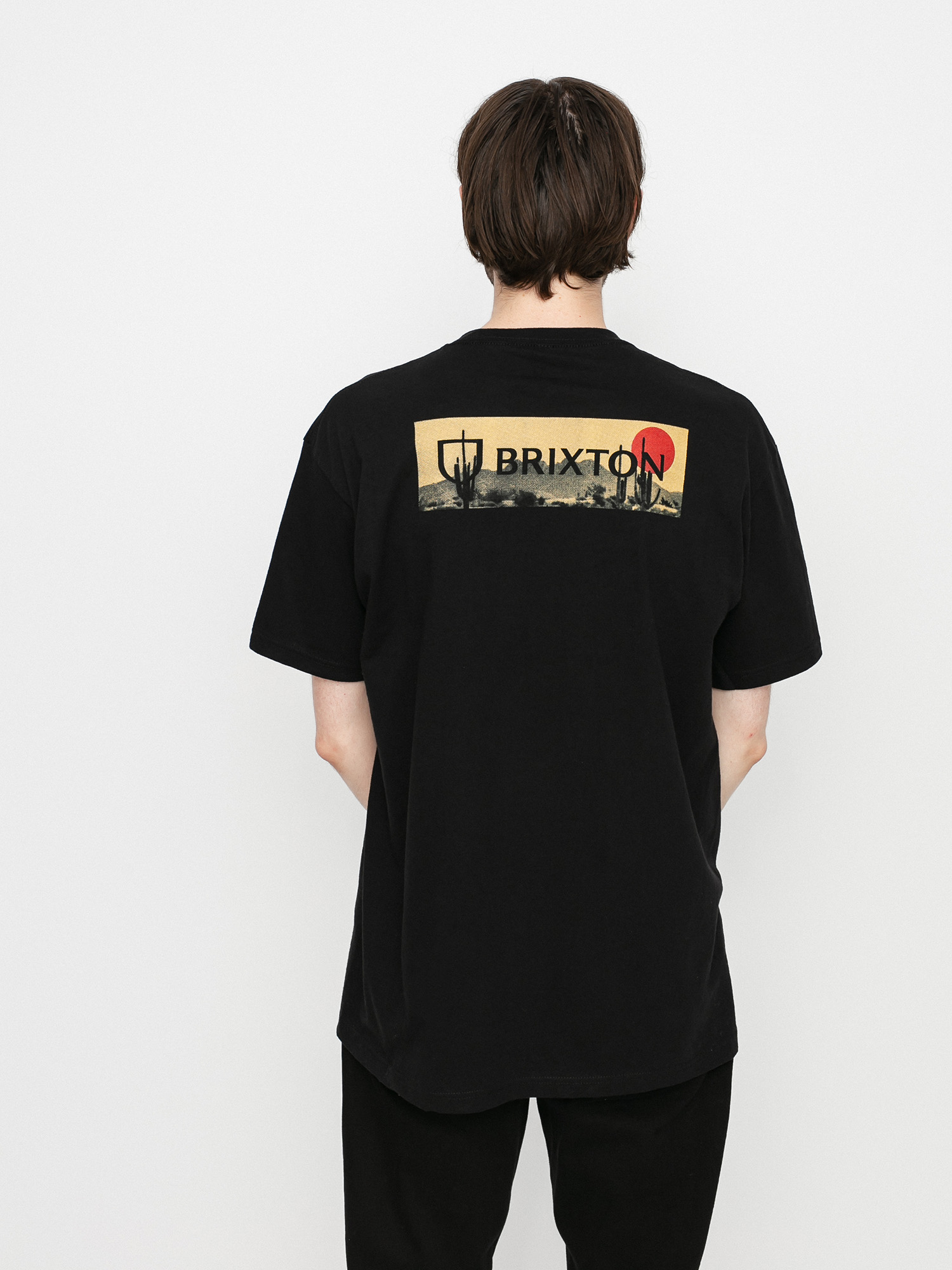 T-shirt Brixton Alpha Block (black/blonde)