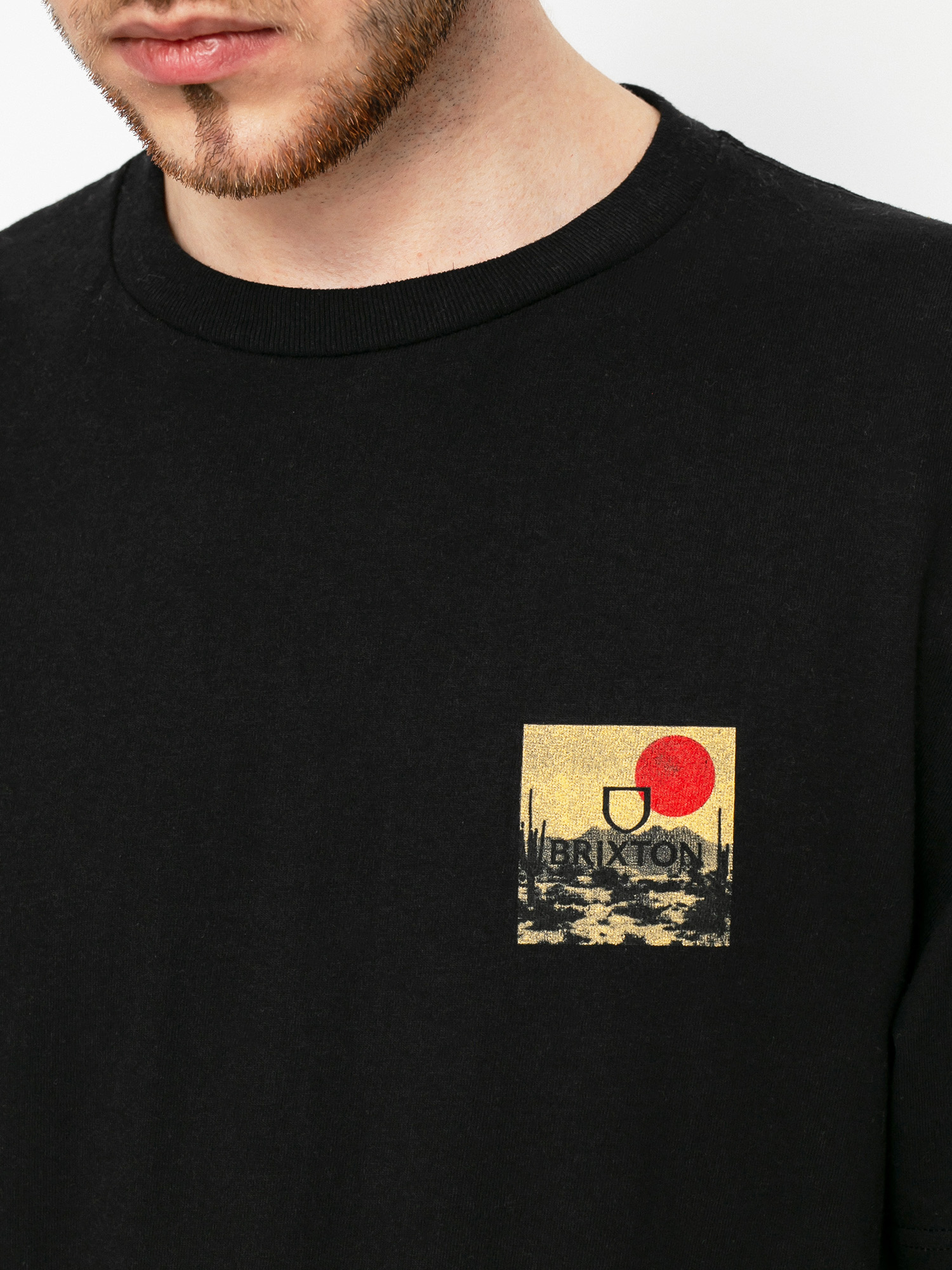 T-shirt Brixton Alpha Block (black/blonde)