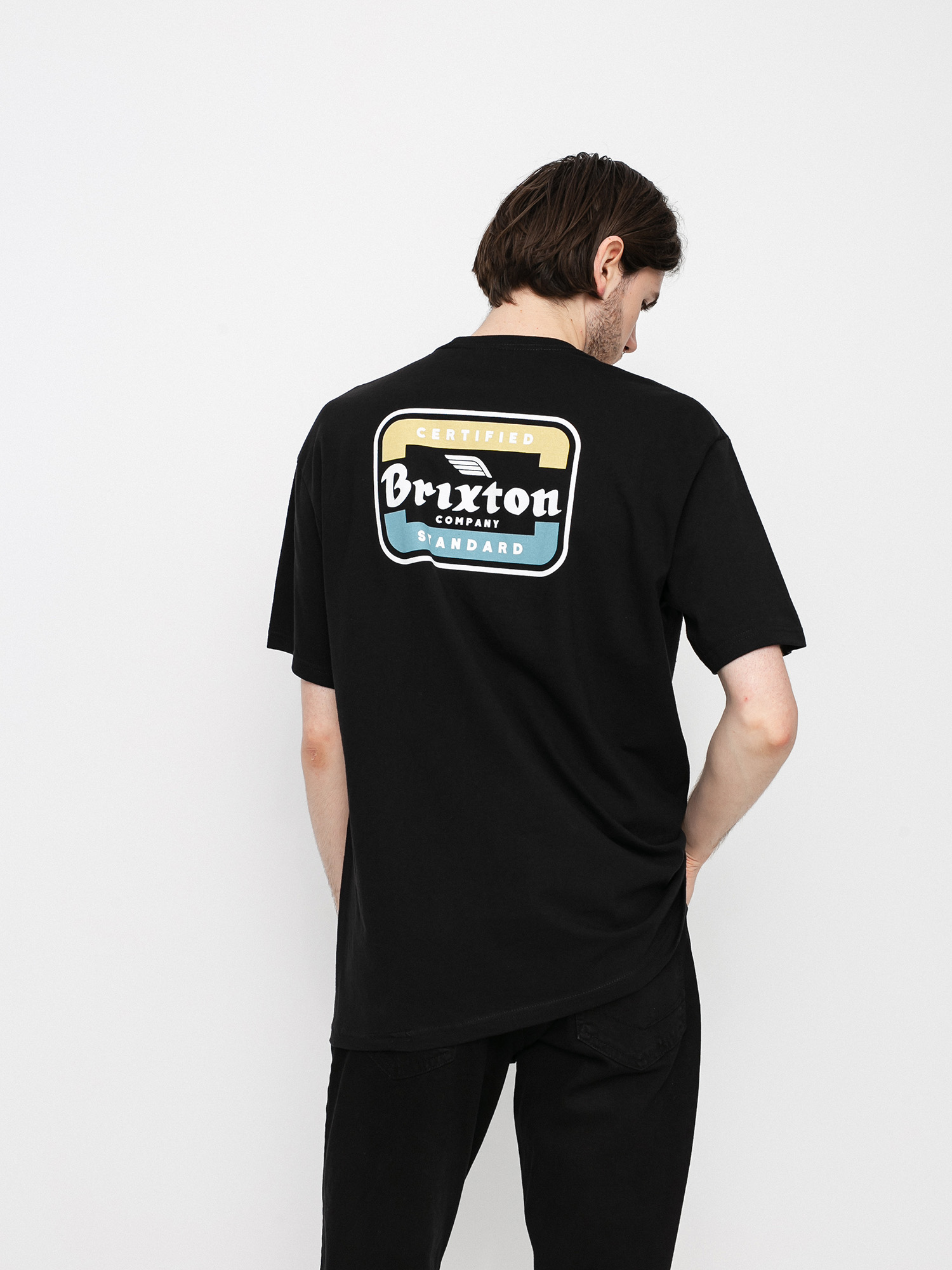 T-shirt Brixton Quill (black/blue)
