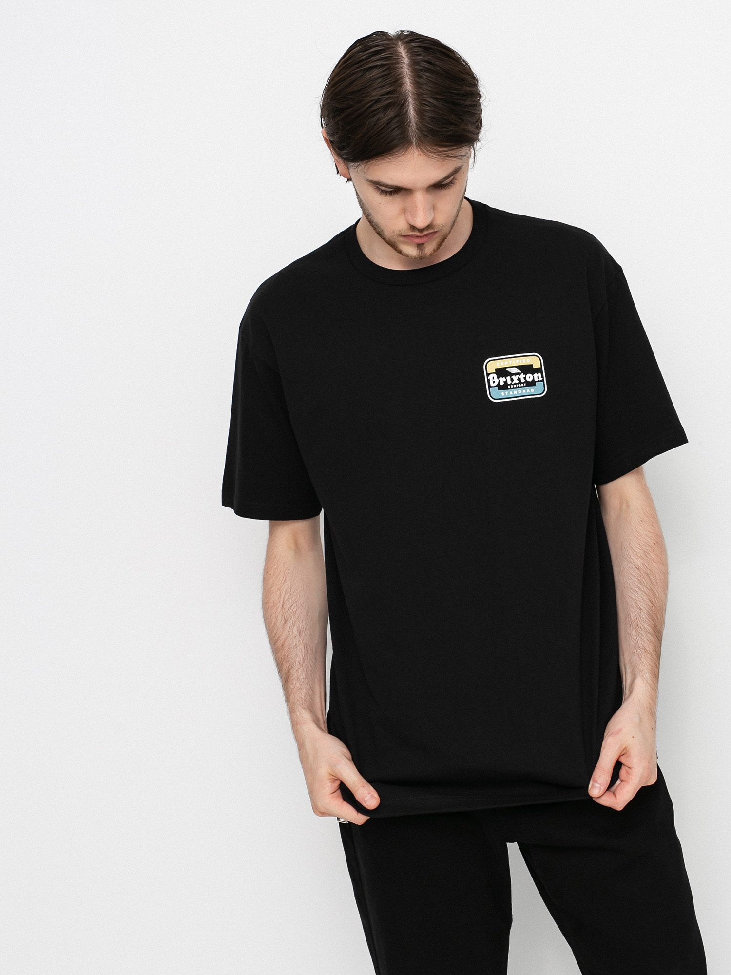 T-shirt Brixton Quill (black/blue)