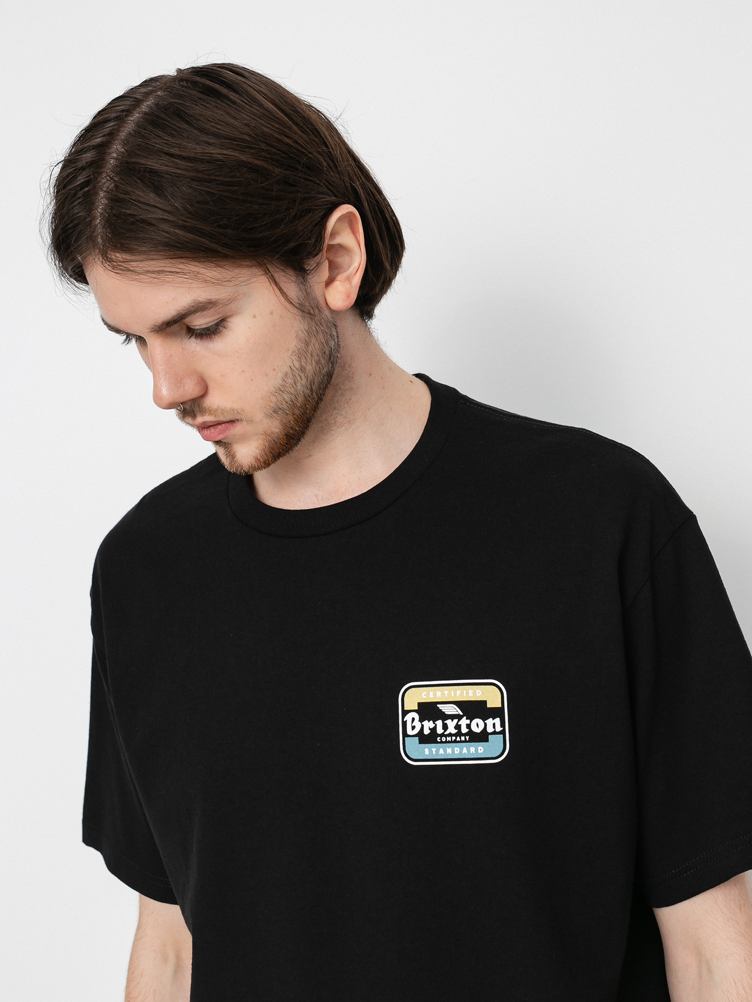 T-shirt Brixton Quill (black/blue)