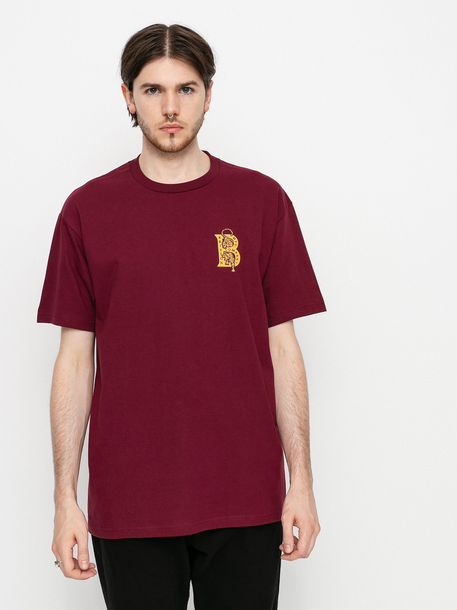 T-shirt Brixton Crawler (burgundy)