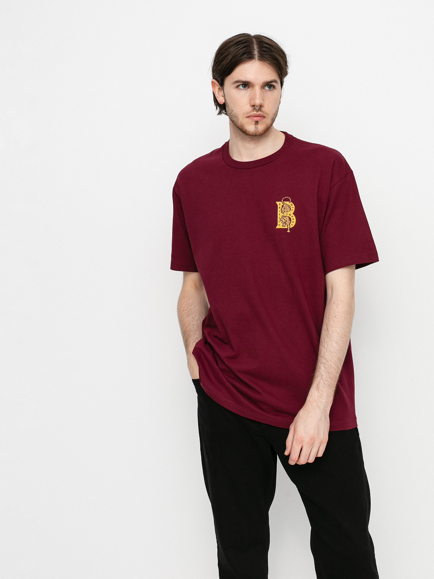 T-shirt Brixton Crawler (burgundy)