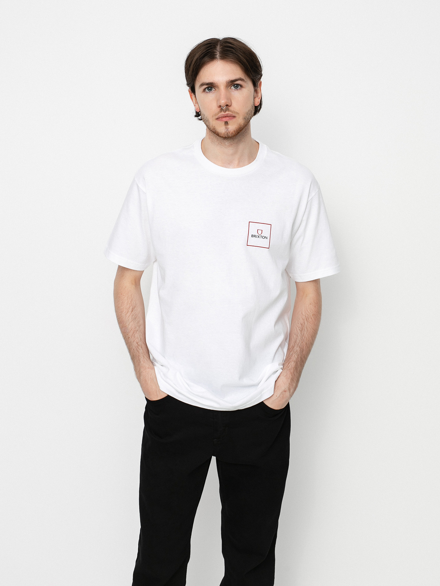 T-shirt Brixton Alpha Block (white)