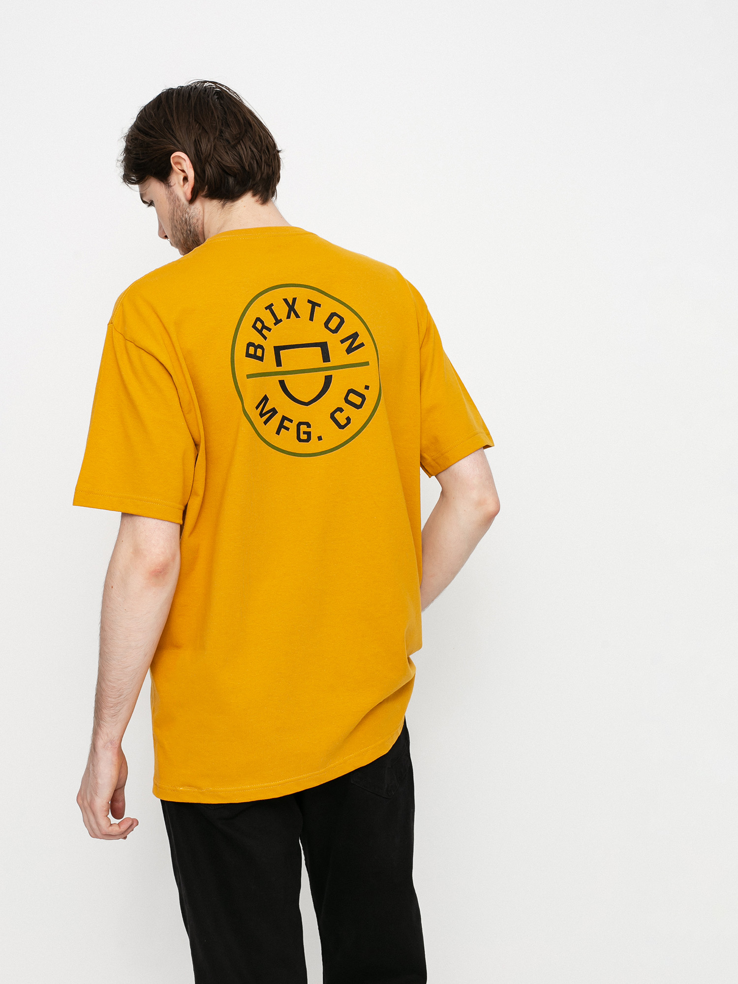 T-shirt Brixton Crest II (antique gold/black)