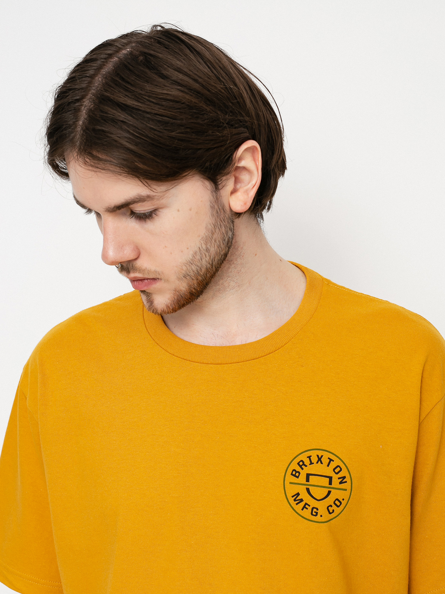 T-shirt Brixton Crest II (antique gold/black)