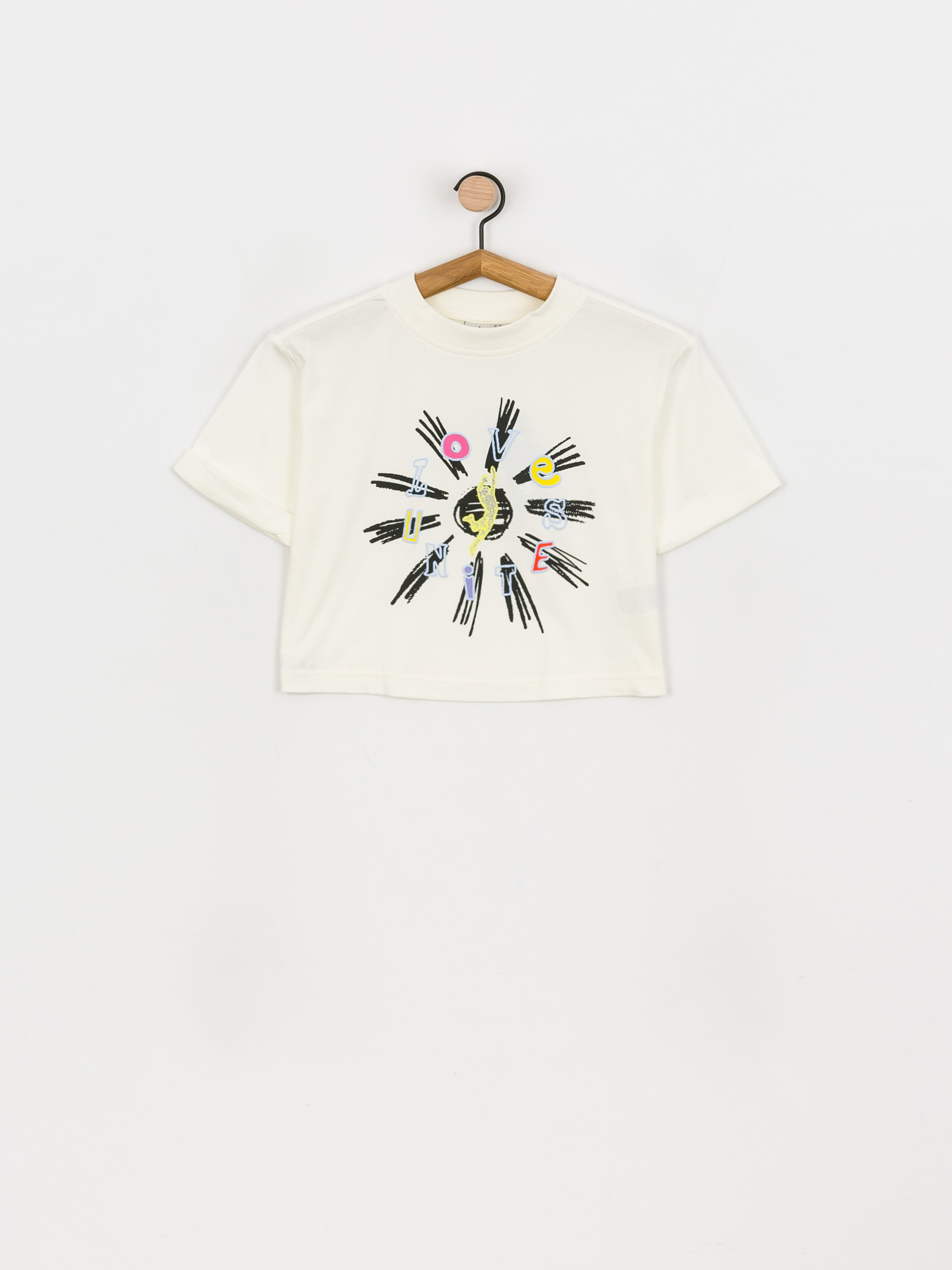 T-shirt adidas Originals Love Unites Crop Wmn (owhite/multco)