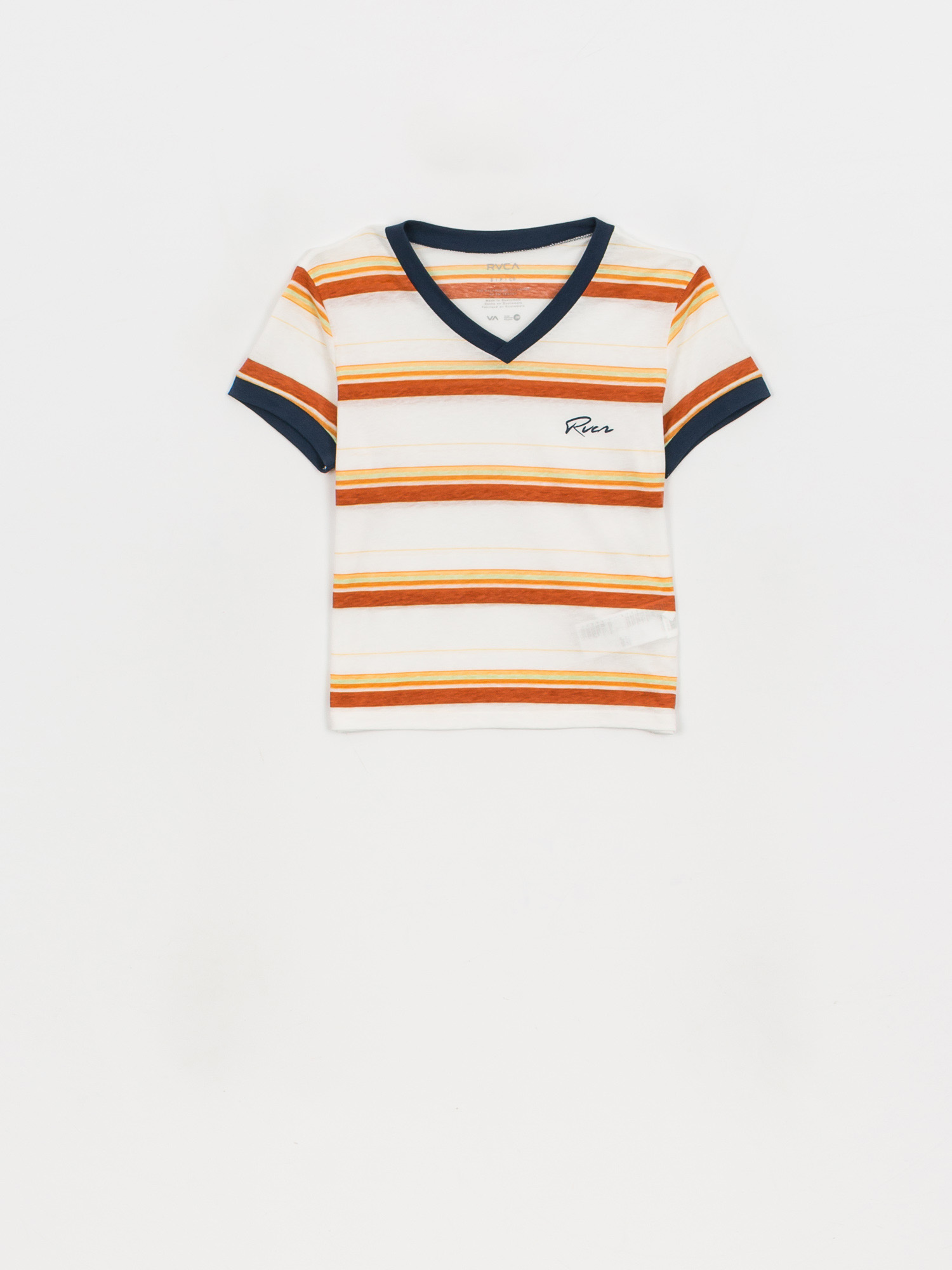 T-shirt RVCA Big Distance Stripe Wmn (vintage white)