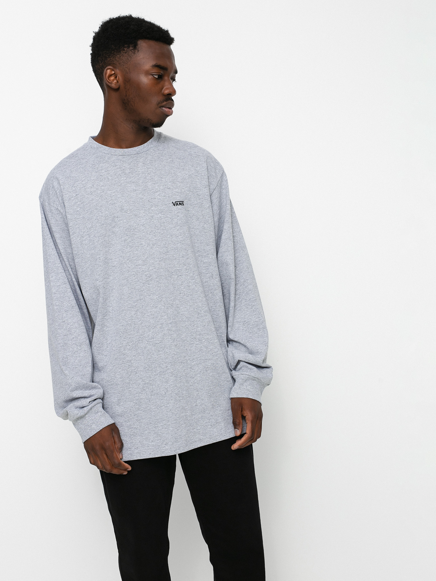 Longsleeve Vans Left Chest Hit (athletic heather/black)