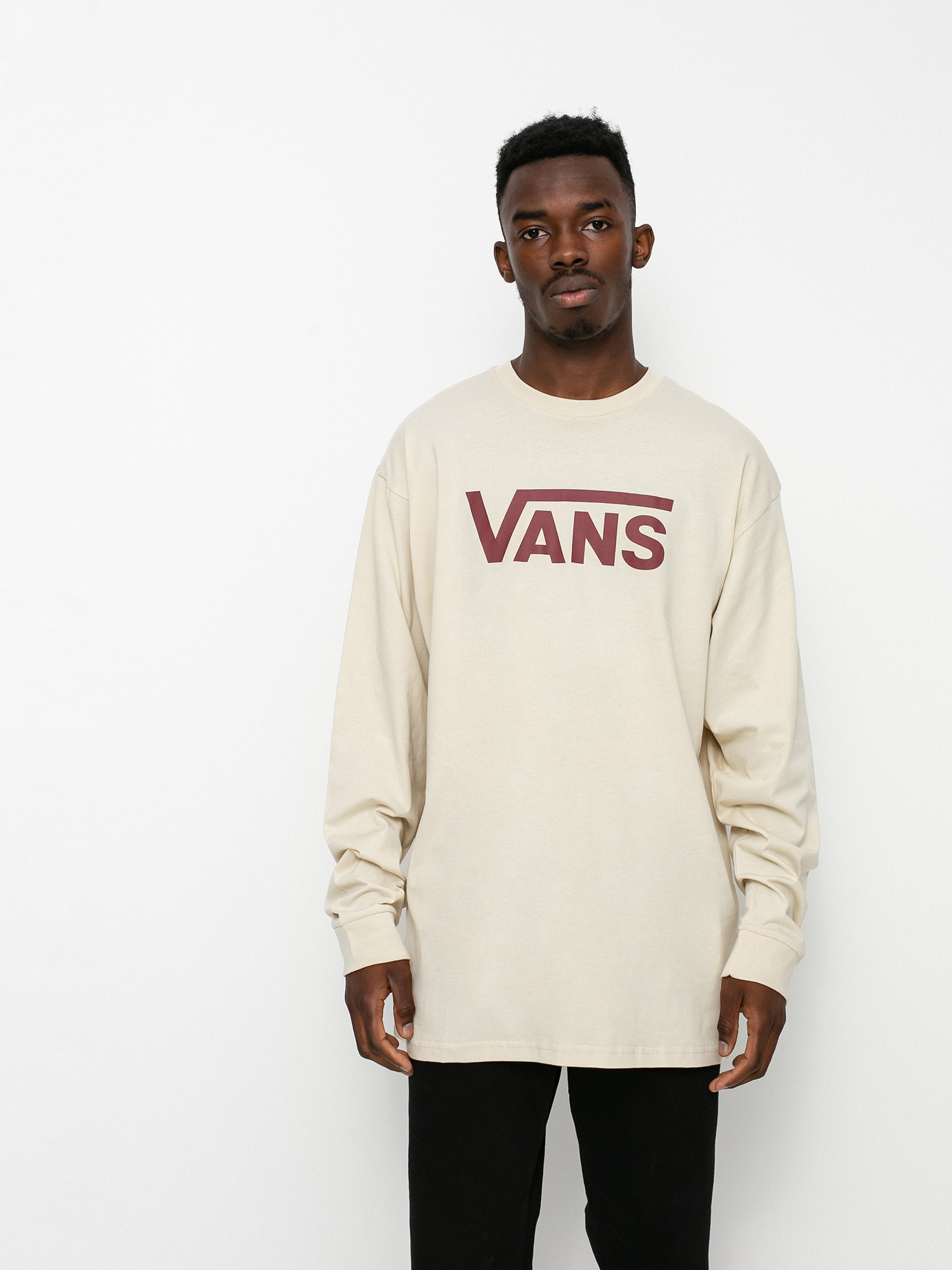 Longsleeve Vans Classic (oatmeal/pomegranate)
