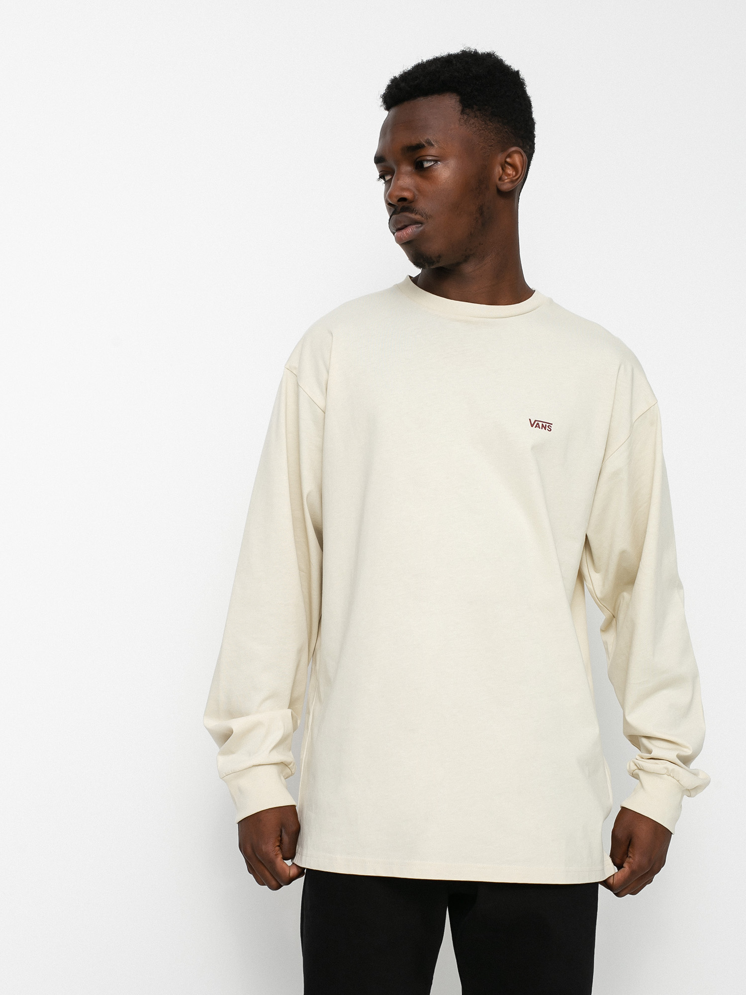 Longsleeve Vans Left Chest Hit (oatmeal/pomegranate)