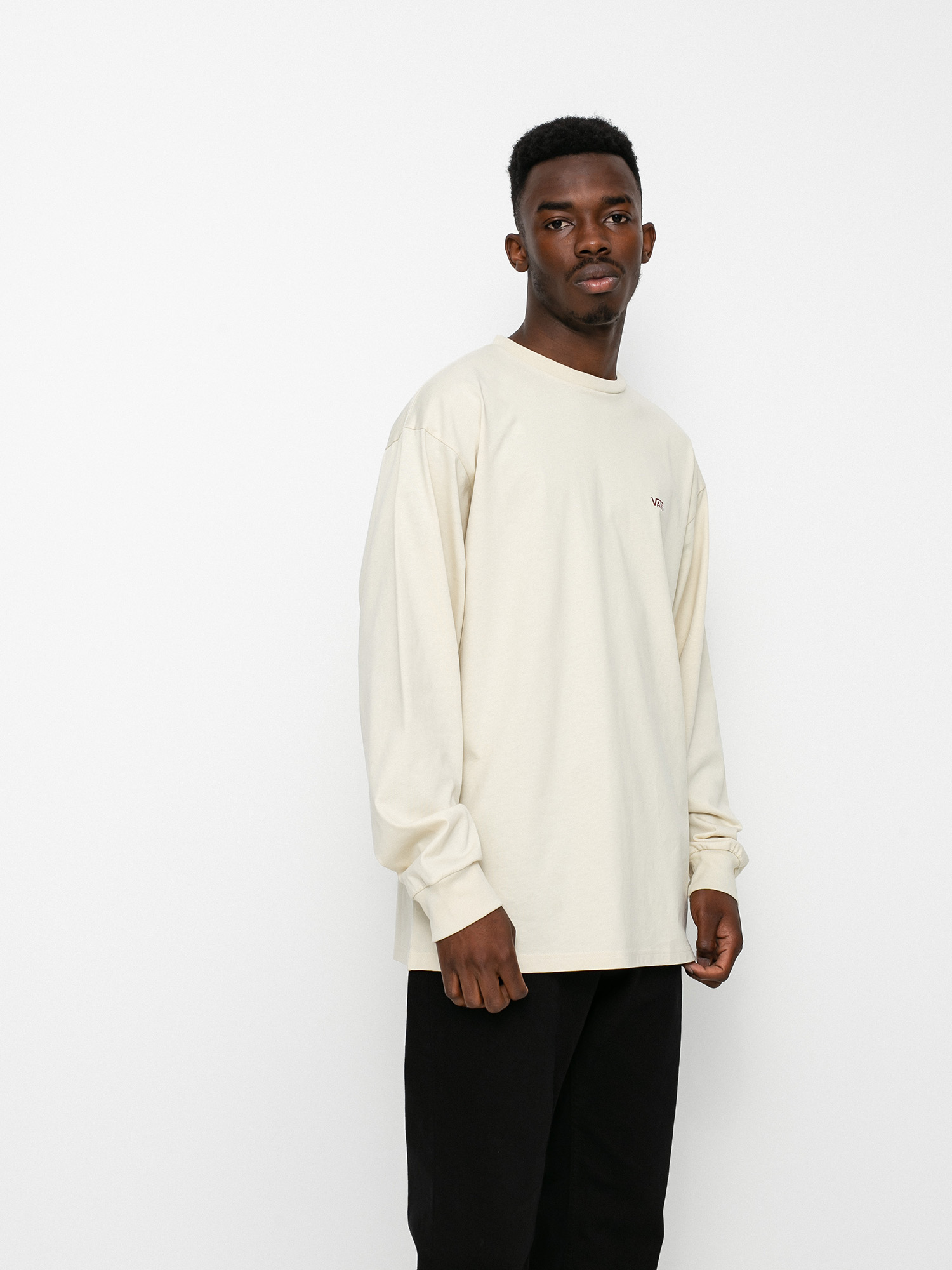 Longsleeve Vans Left Chest Hit (oatmeal/pomegranate)