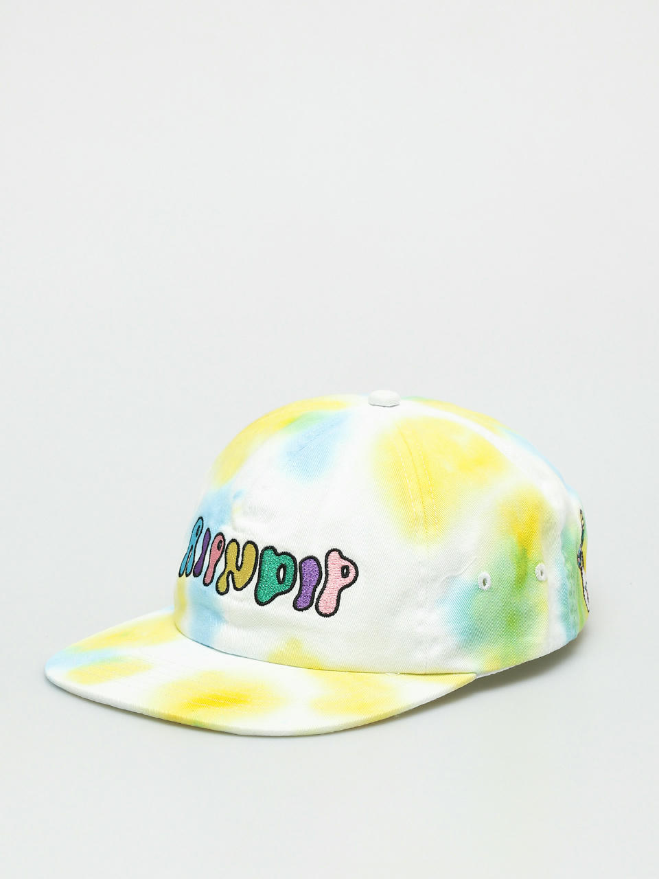 Czapka z daszkiem RipNDip Boomer Gang Cotton 6 Panel Hat (yellow/blue tie dye)