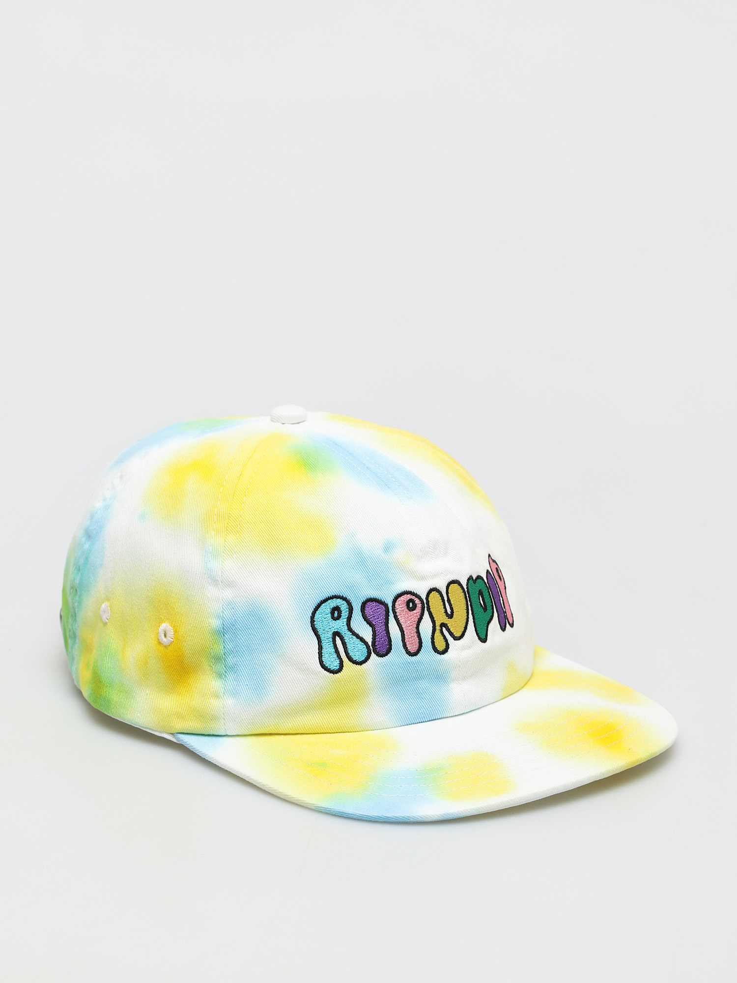Czapka z daszkiem RipNDip Boomer Gang Cotton 6 Panel Hat (yellow/blue tie dye)