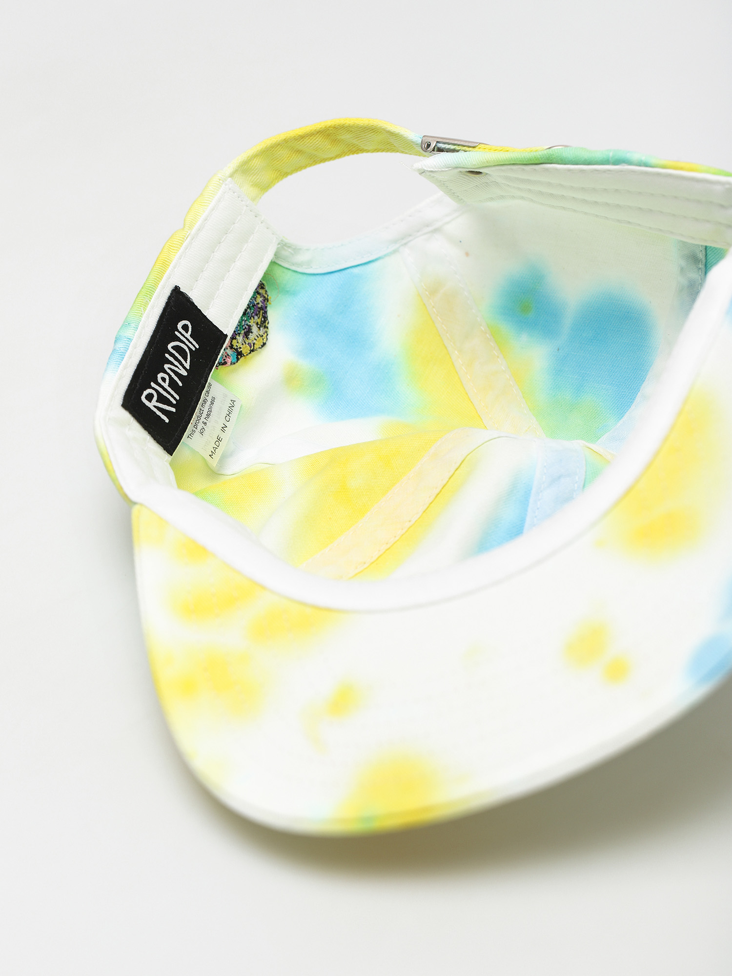 Czapka z daszkiem RipNDip Boomer Gang Cotton 6 Panel Hat (yellow/blue tie dye)