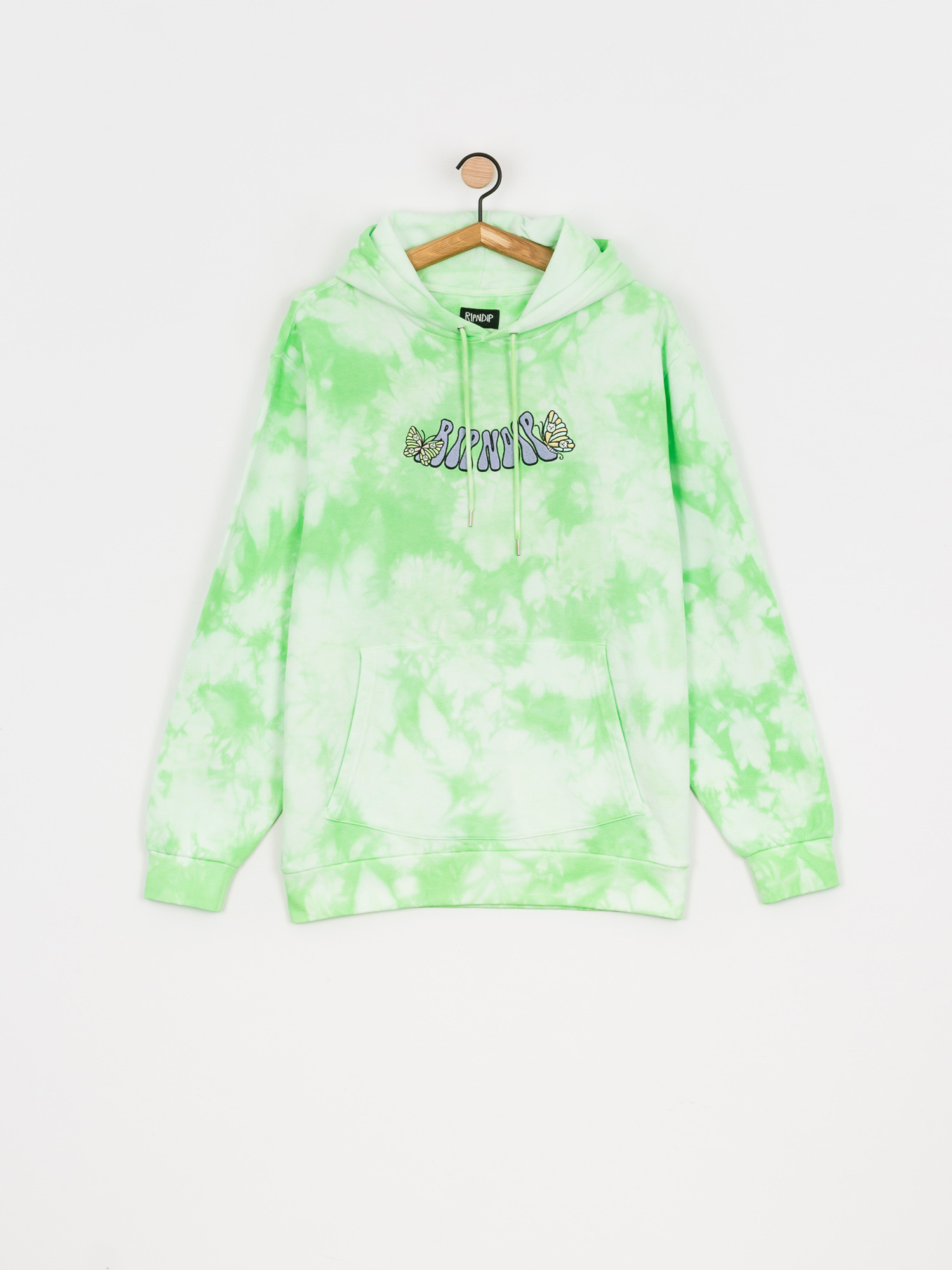Bluza z kapturem RipNDip Think Factory Embroidered HD (mint cloud wash)