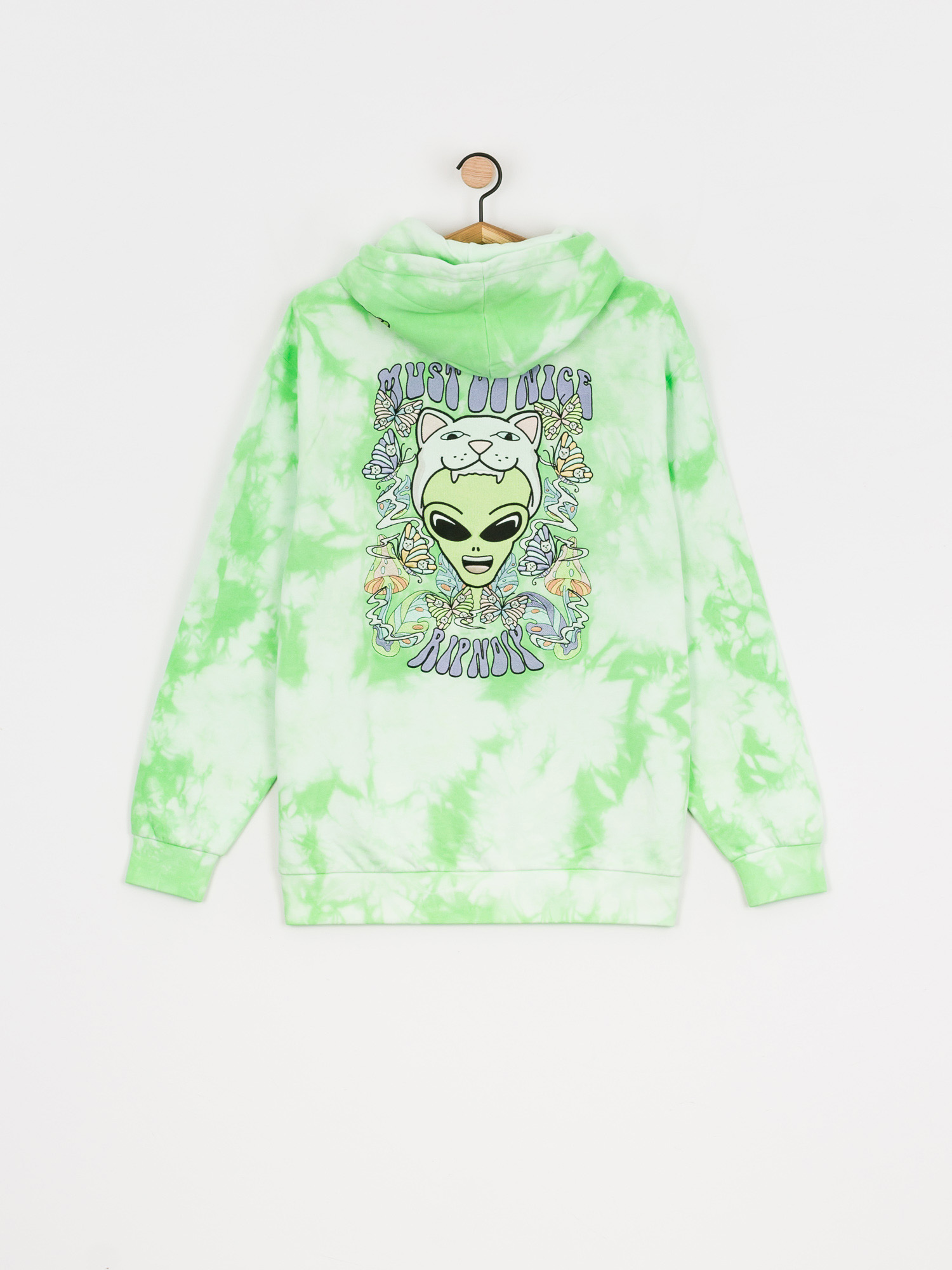 Bluza z kapturem RipNDip Think Factory Embroidered HD (mint cloud wash)