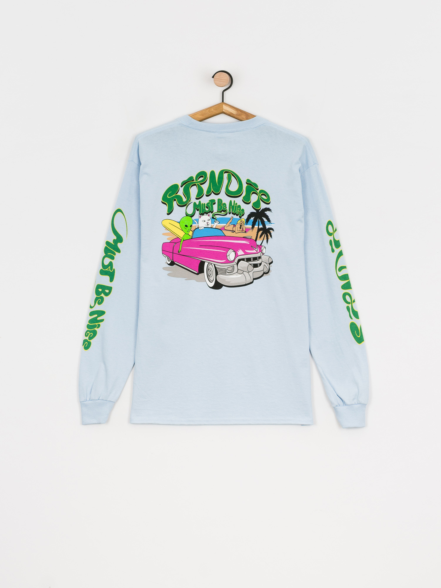 Longsleeve RipNDip Nermirder Beach (mint/cloud wash)