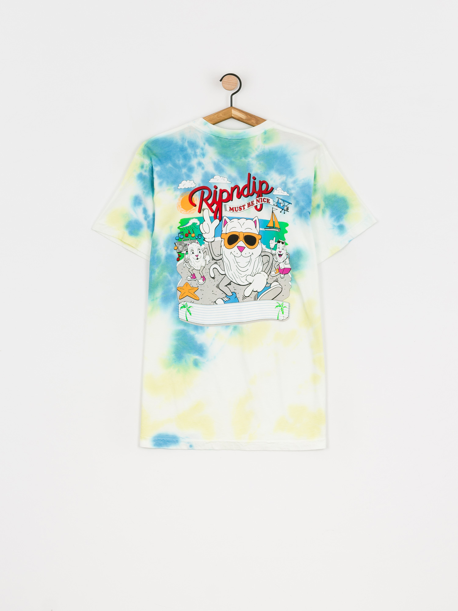 T-shirt RipNDip Raise Da Hell (yellow/blue acid wash)