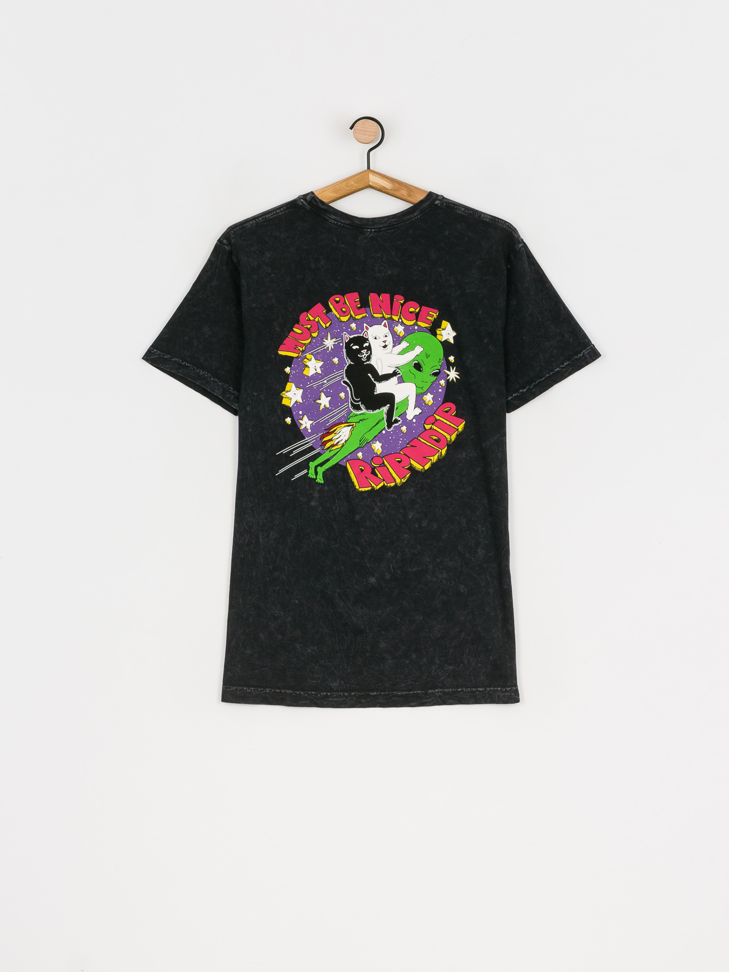 T-shirt RipNDip Star Gazer (black mineral wash)
