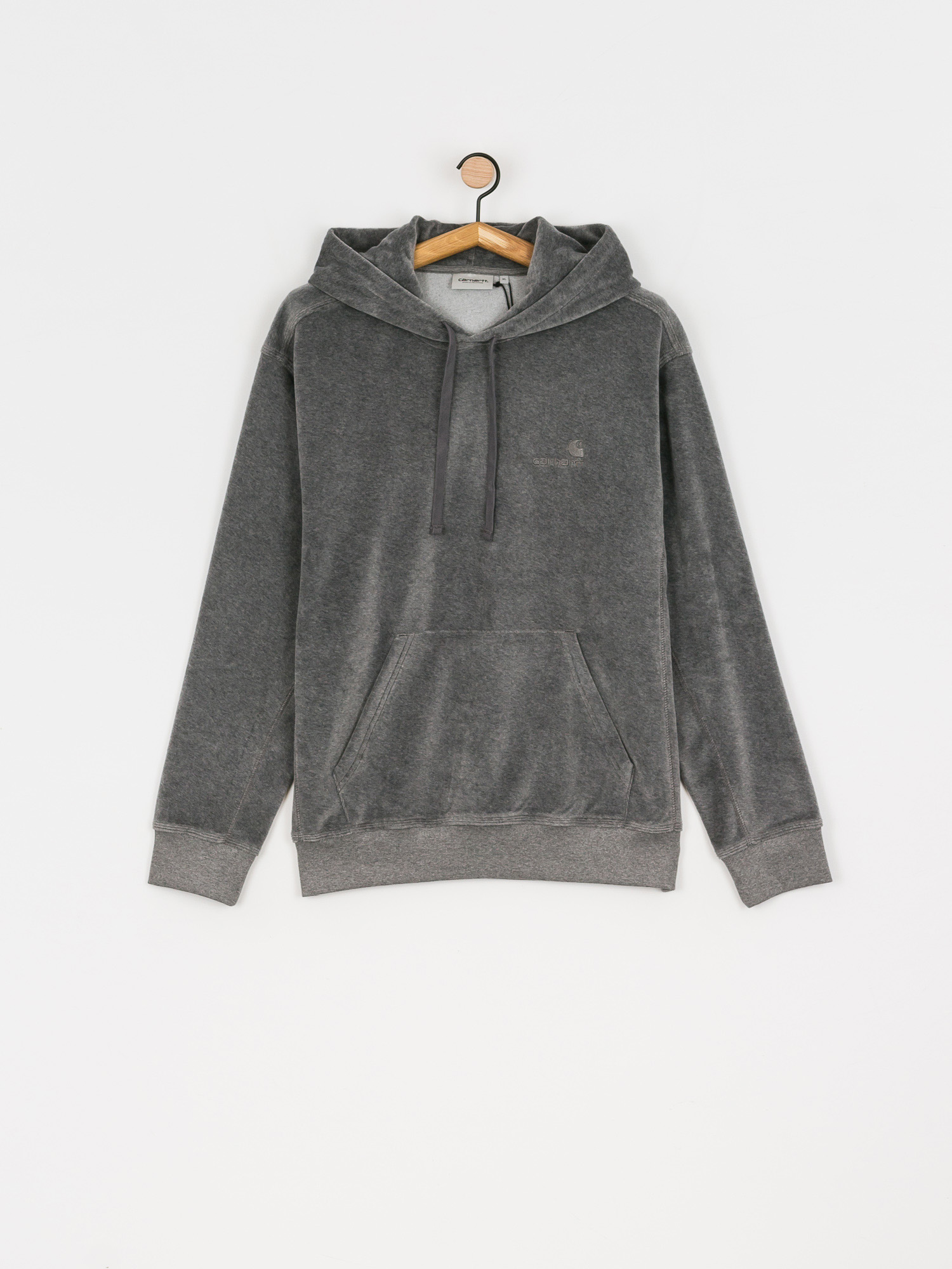Bluza z kapturem Carhartt WIP United Script HD (dark grey heather)