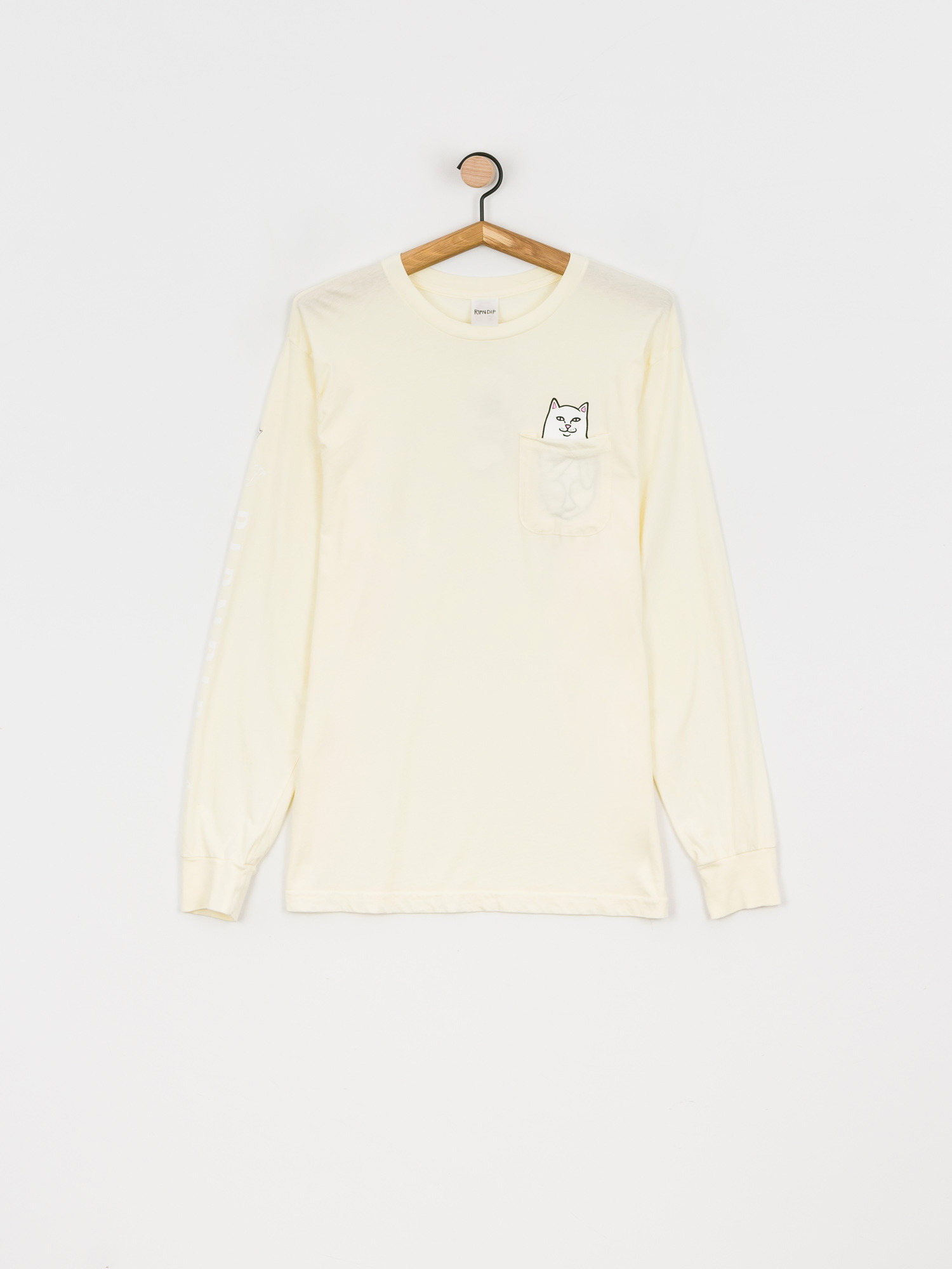 Longsleeve RipNDip Lord Nermal Pocket (natural)