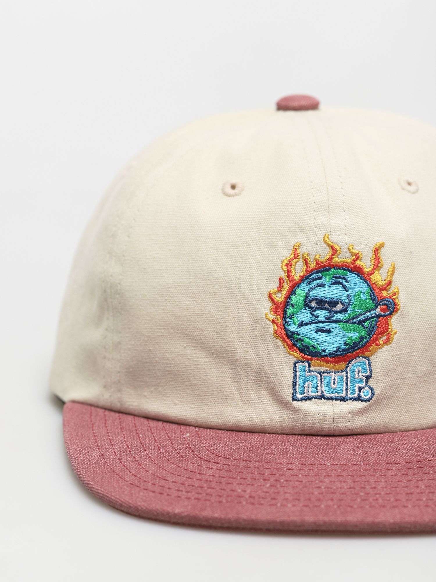 Czapka z daszkiem HUF Global Warming 6 Panel (natural)