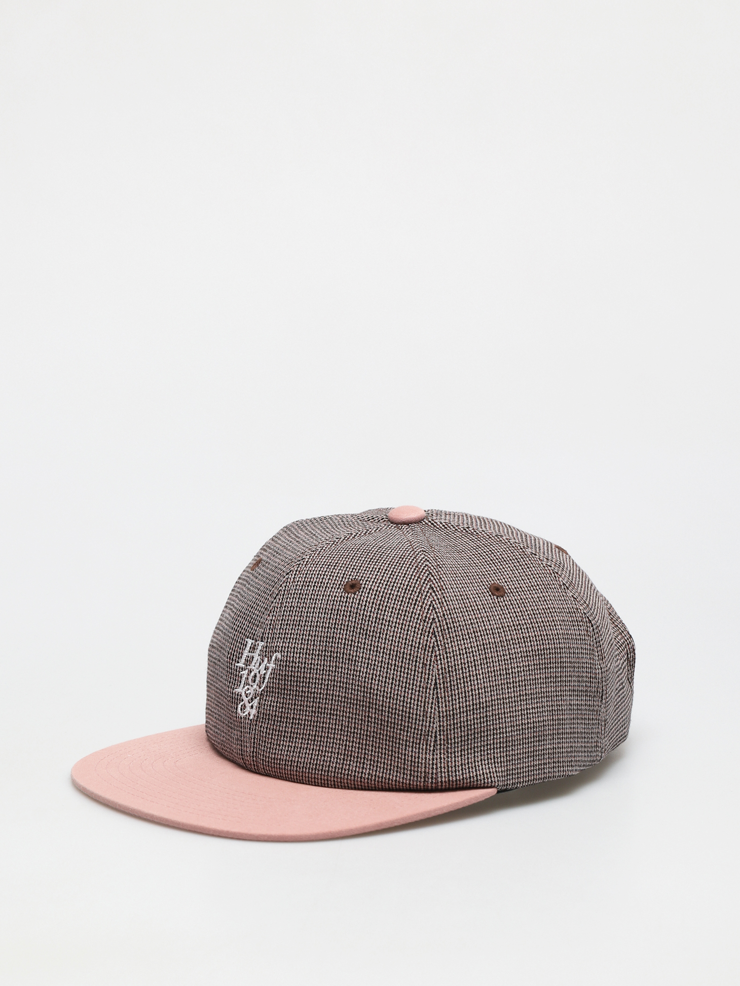 Czapka z daszkiem HUF Micro Houndstooth 6 Panel dusty rose