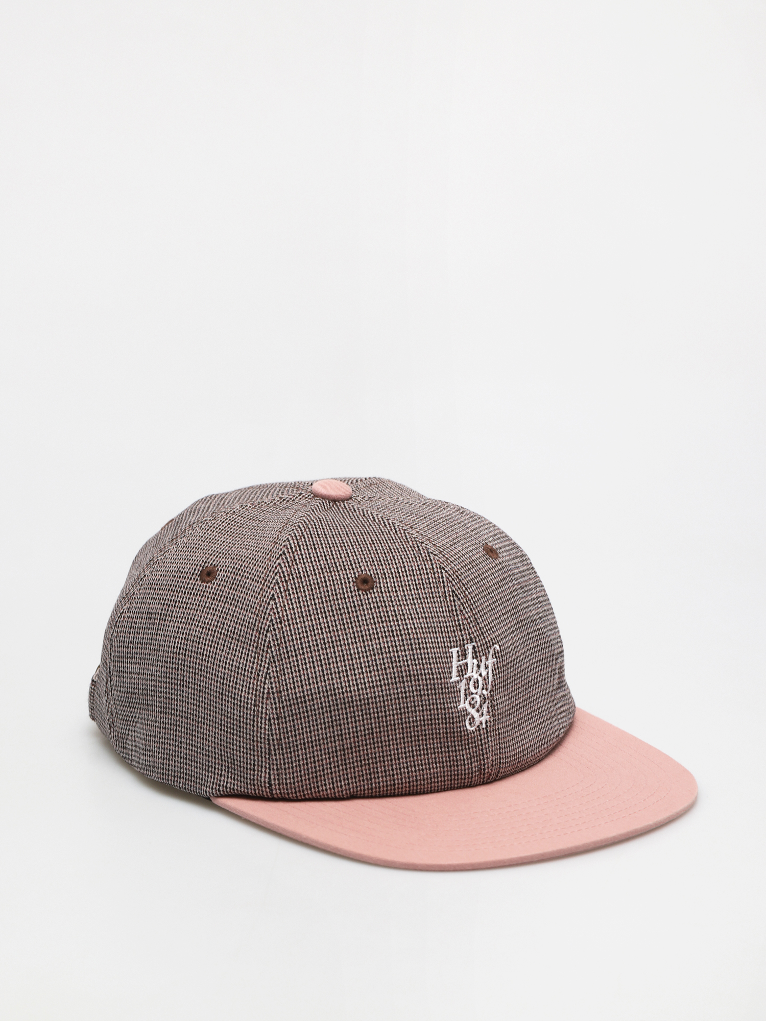 Czapka z daszkiem HUF Micro Houndstooth 6 Panel (dusty rose)