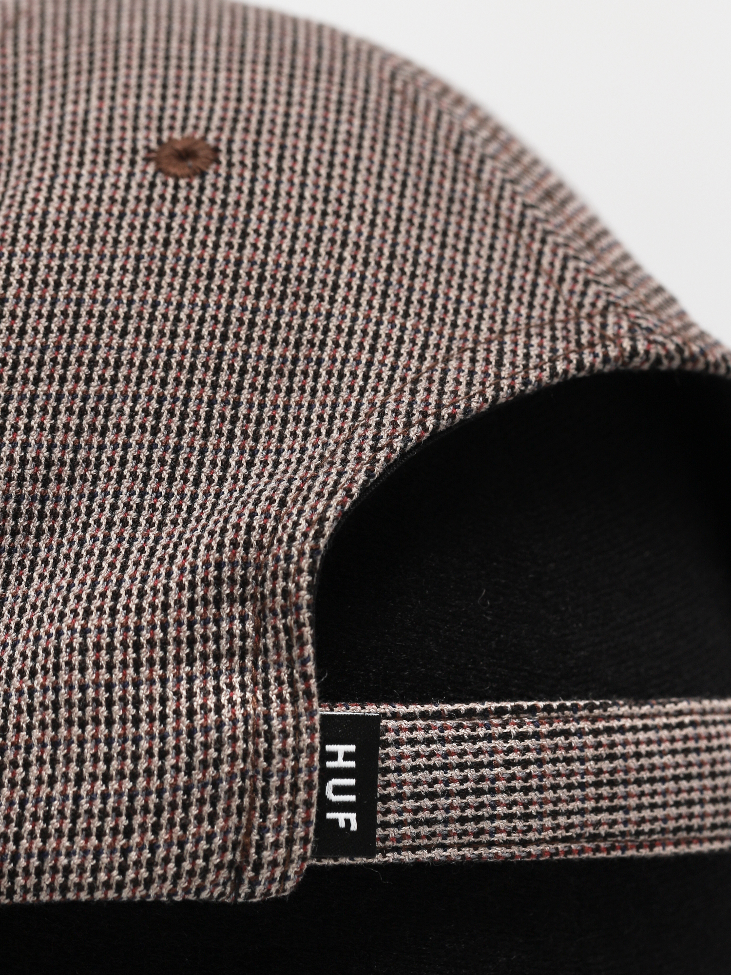 Czapka z daszkiem HUF Micro Houndstooth 6 Panel (dusty rose)