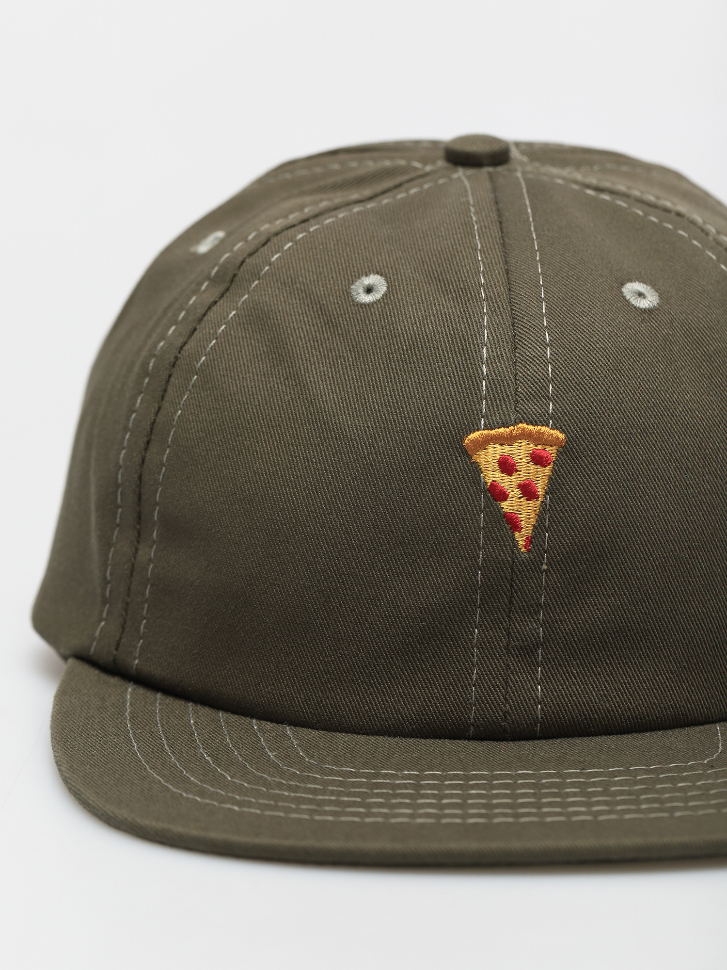 Czapka z daszkiem Pizza Skateboards Emoji 6 Panel (olive green)