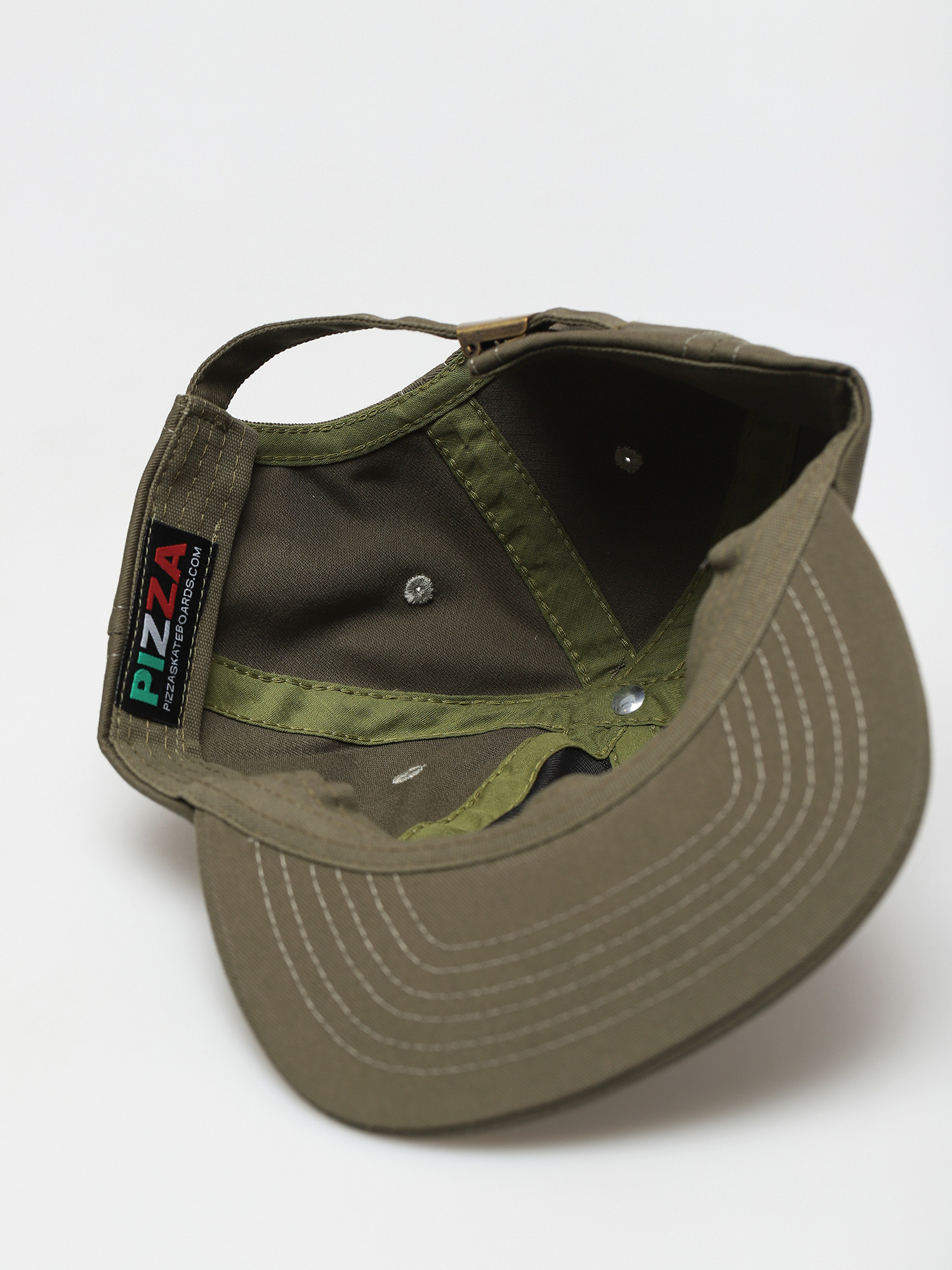 Czapka z daszkiem Pizza Skateboards Emoji 6 Panel (olive green)
