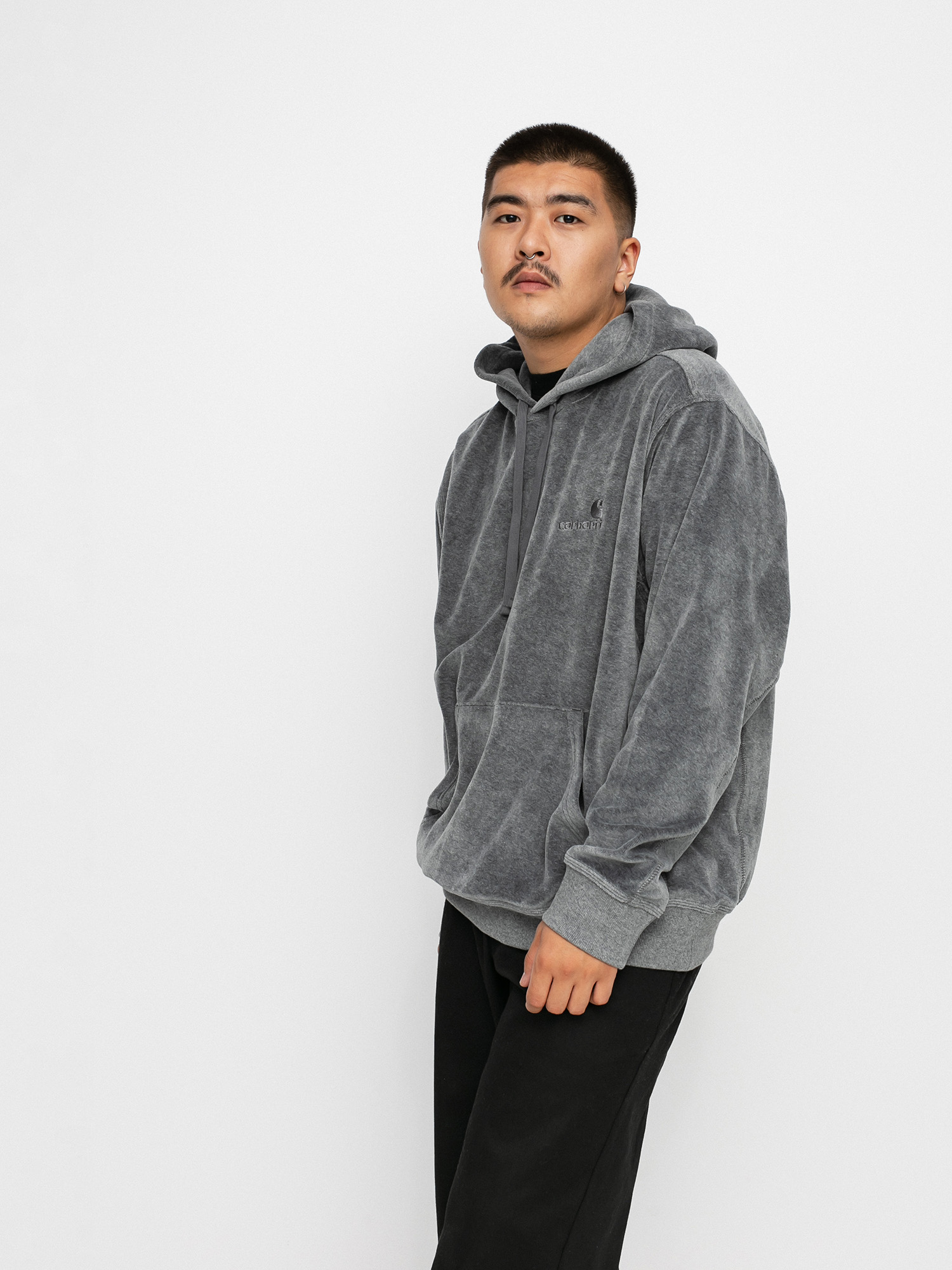 Bluza z kapturem Carhartt WIP United Script HD (dark grey heather)