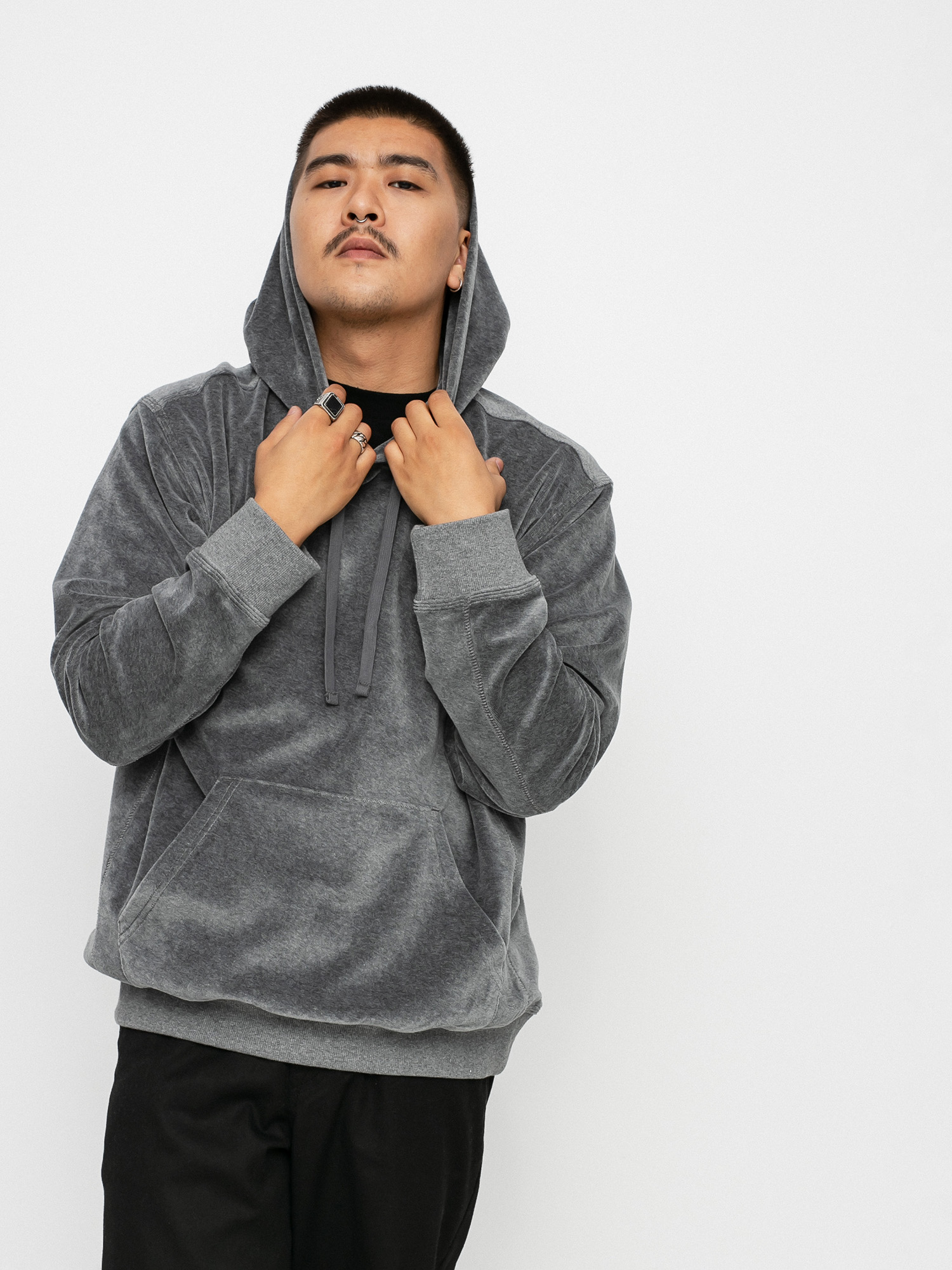 Bluza z kapturem Carhartt WIP United Script HD (dark grey heather)