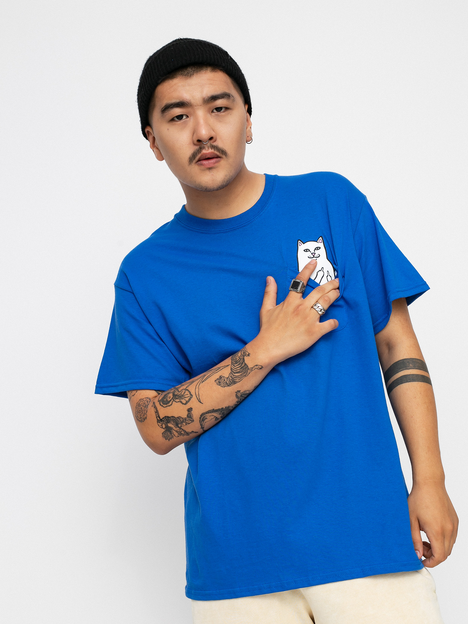 T-shirt RipNDip Lord Nermal Pocket (royal)