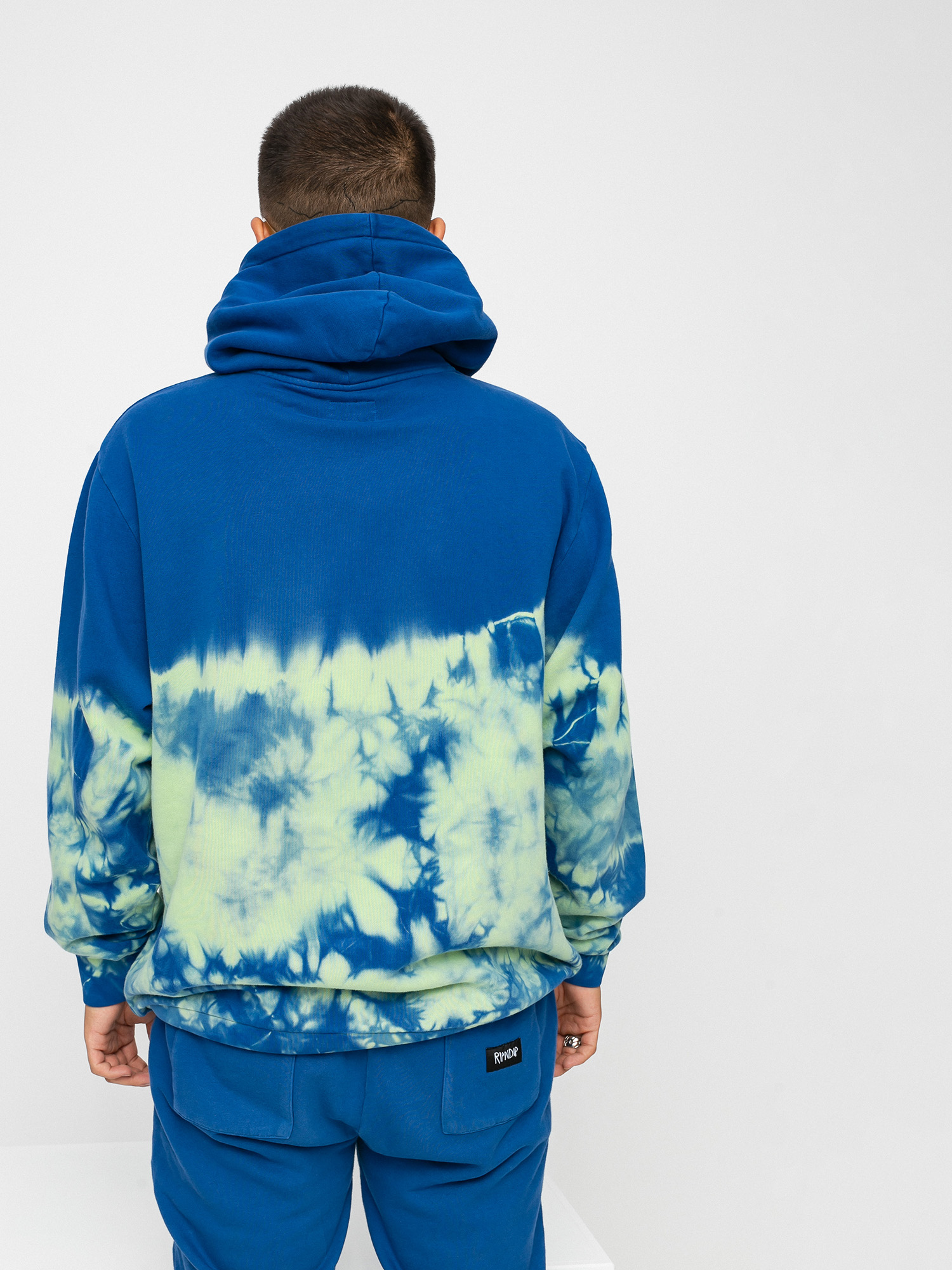 Bluza z kapturem RipNDip Prisma Embroidered HD (navy/green)