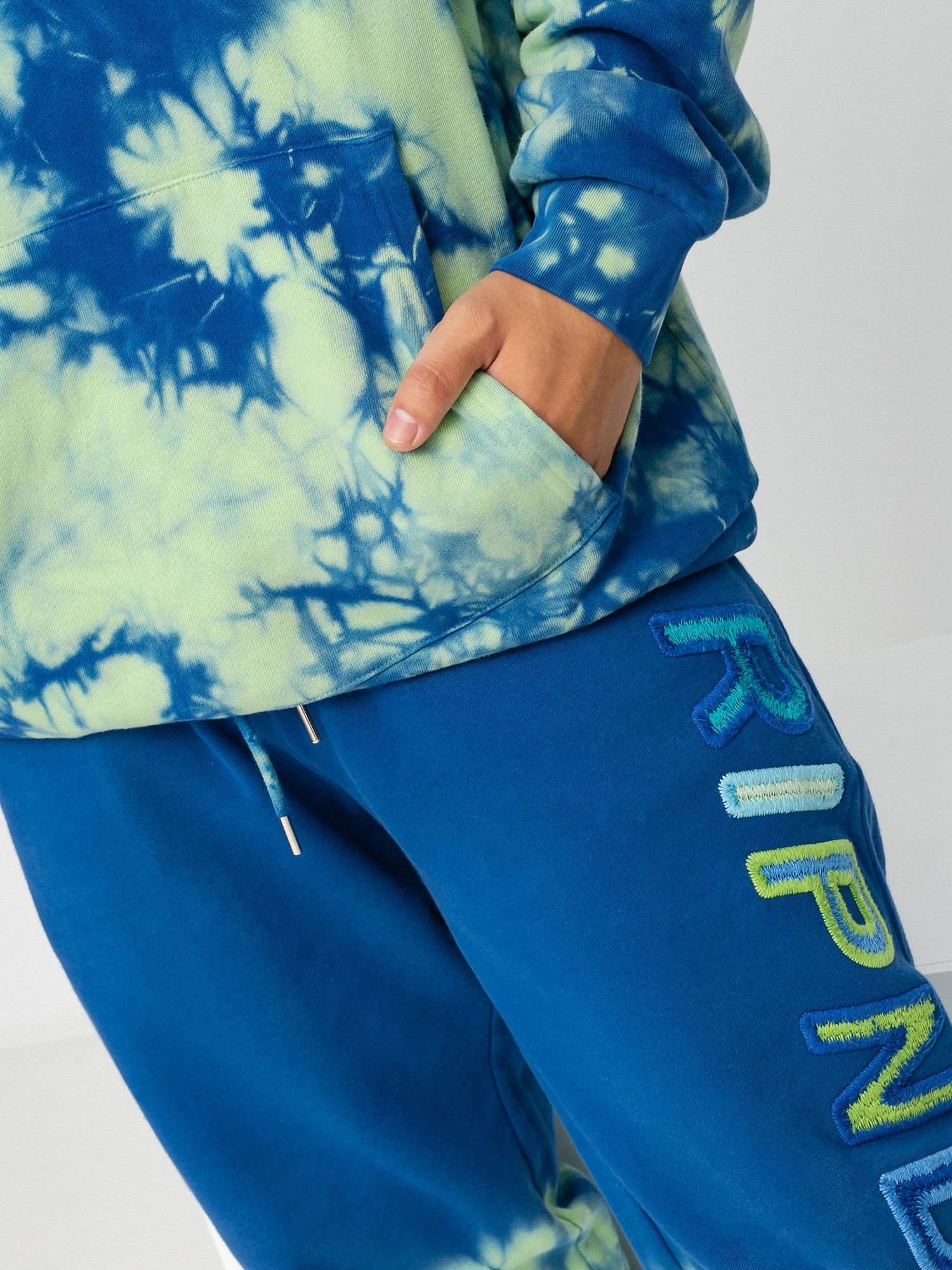 Bluza z kapturem RipNDip Prisma Embroidered HD (navy/green)